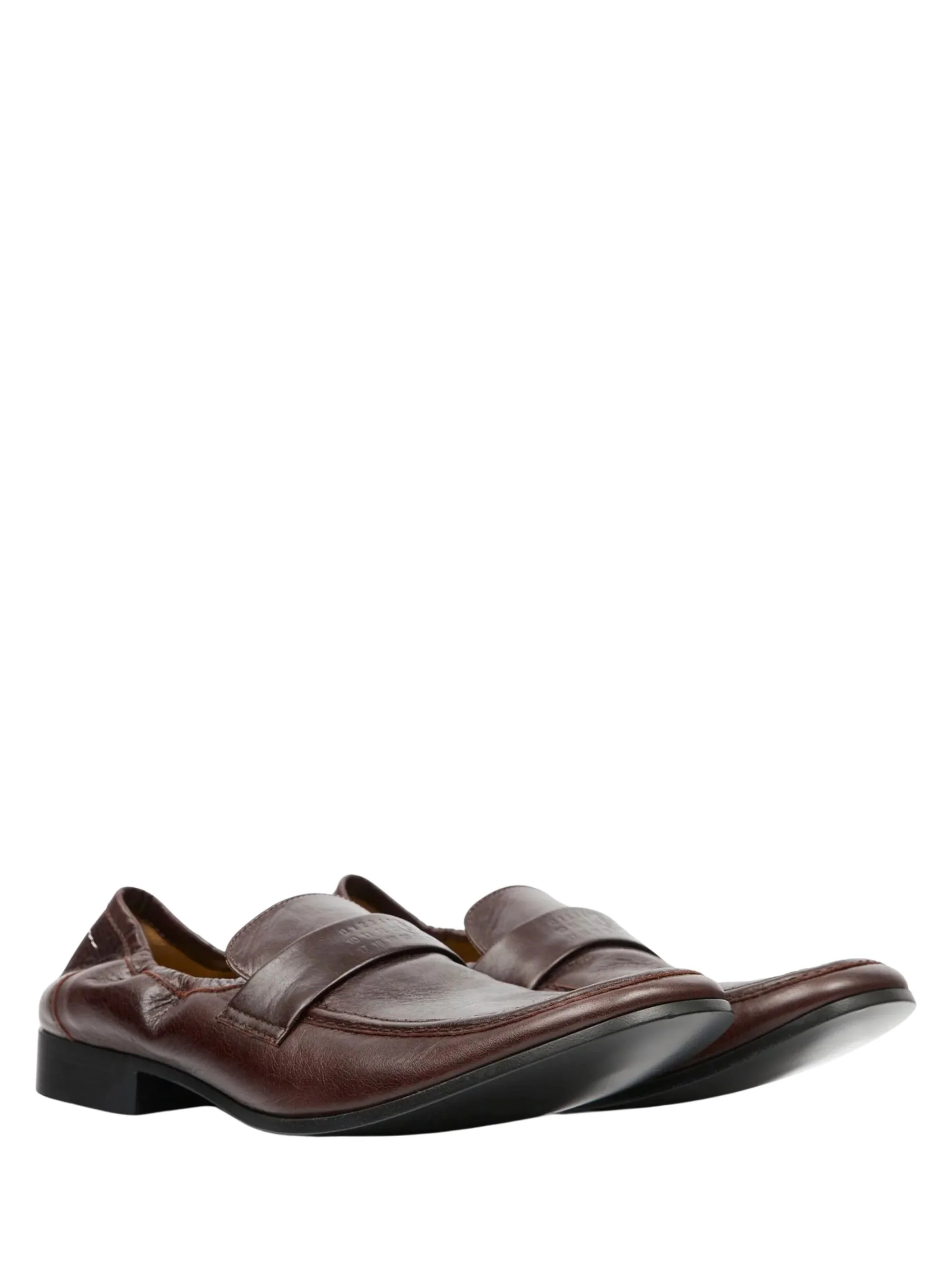 MM6 Maison Margiela Penny Strap Leather Loafers - Image 3