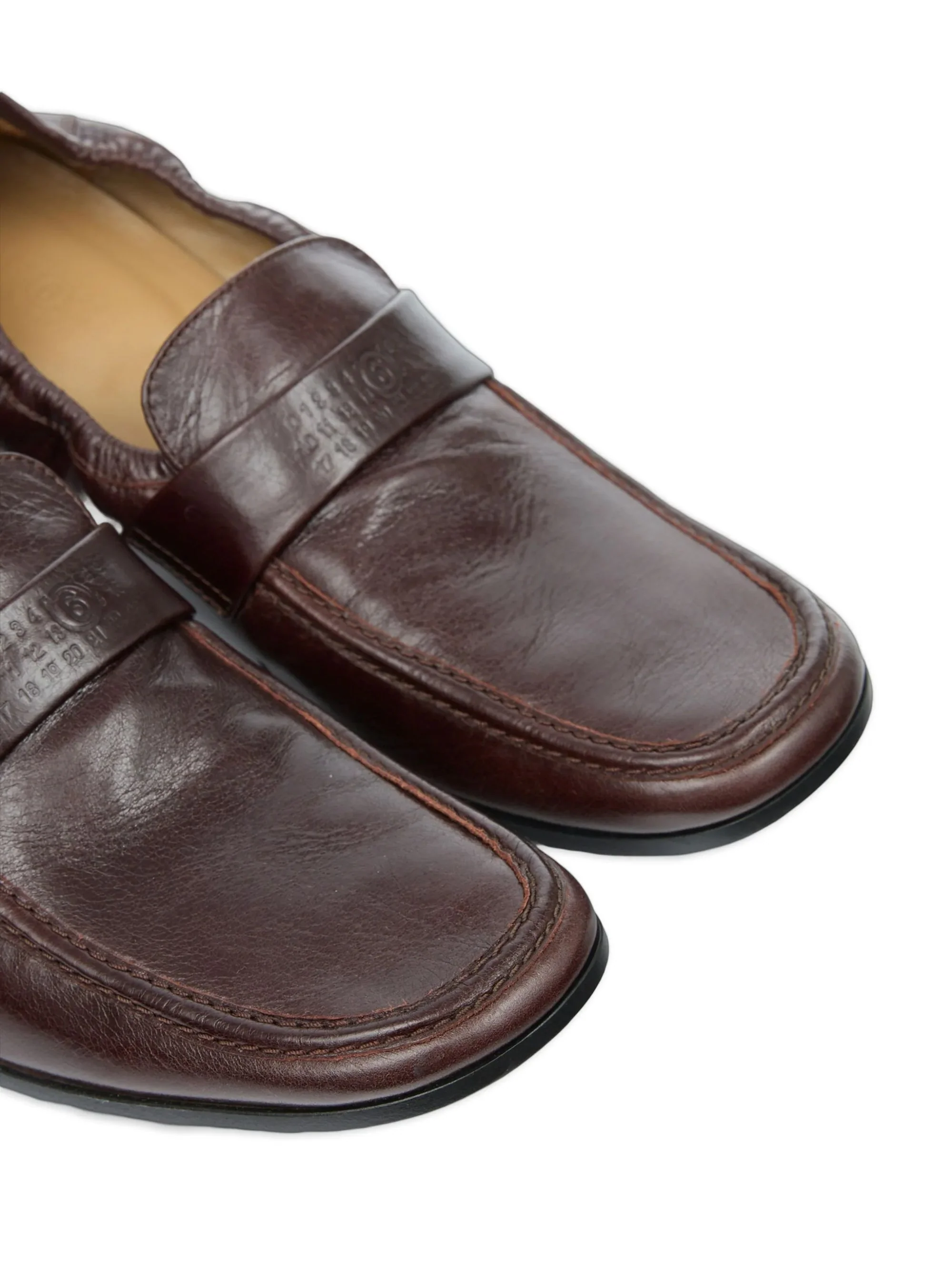 MM6 Maison Margiela Penny Strap Leather Loafers - Image 5
