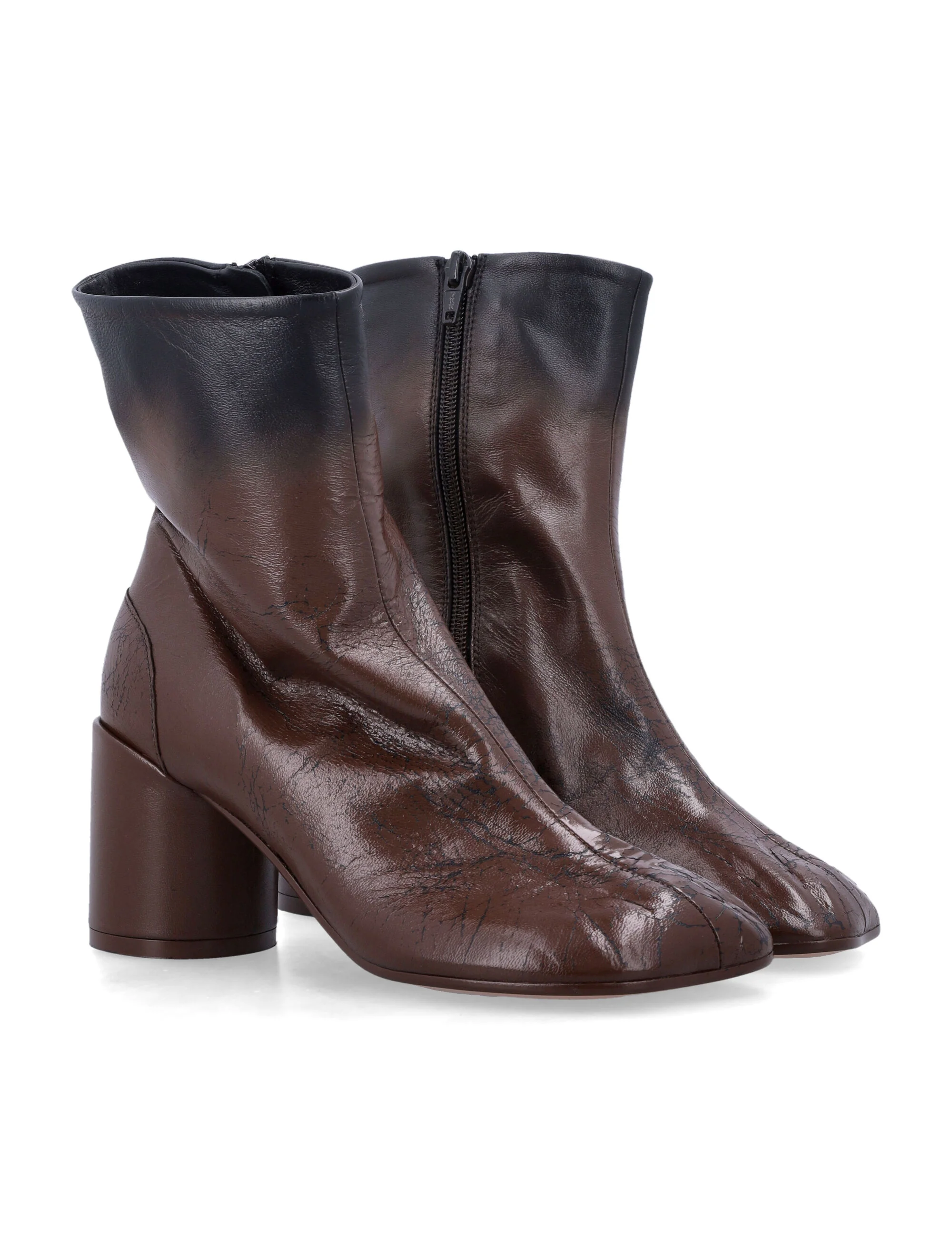 Mm6 Maison Margiela Sculptural Anatomic Mini Ankle Boots with Block Heel - Image 2