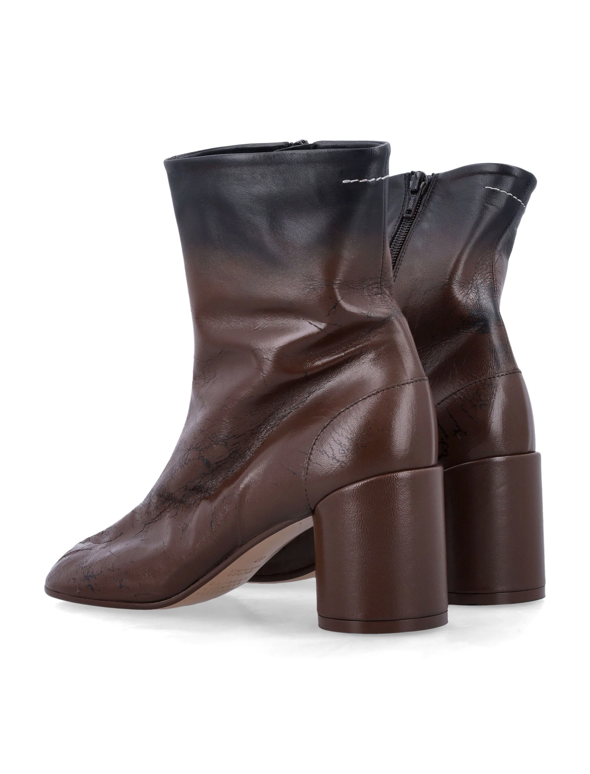 Mm6 Maison Margiela Sculptural Anatomic Mini Ankle Boots with Block Heel - Image 3