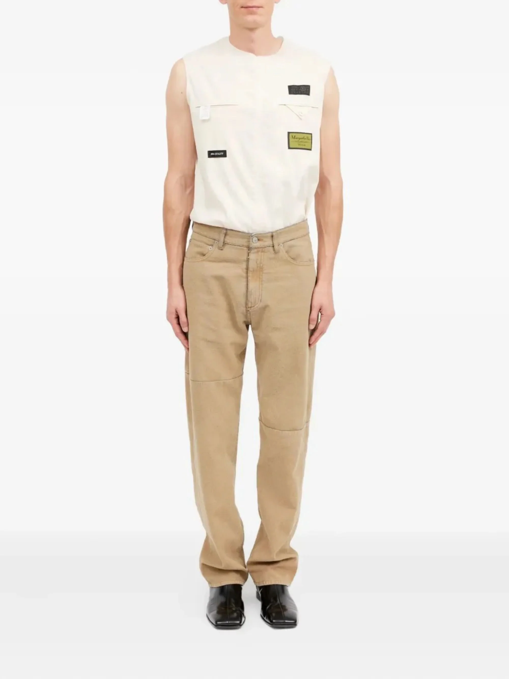 MM6 Maison Margiela Visible Stitching Jeans - Image 2