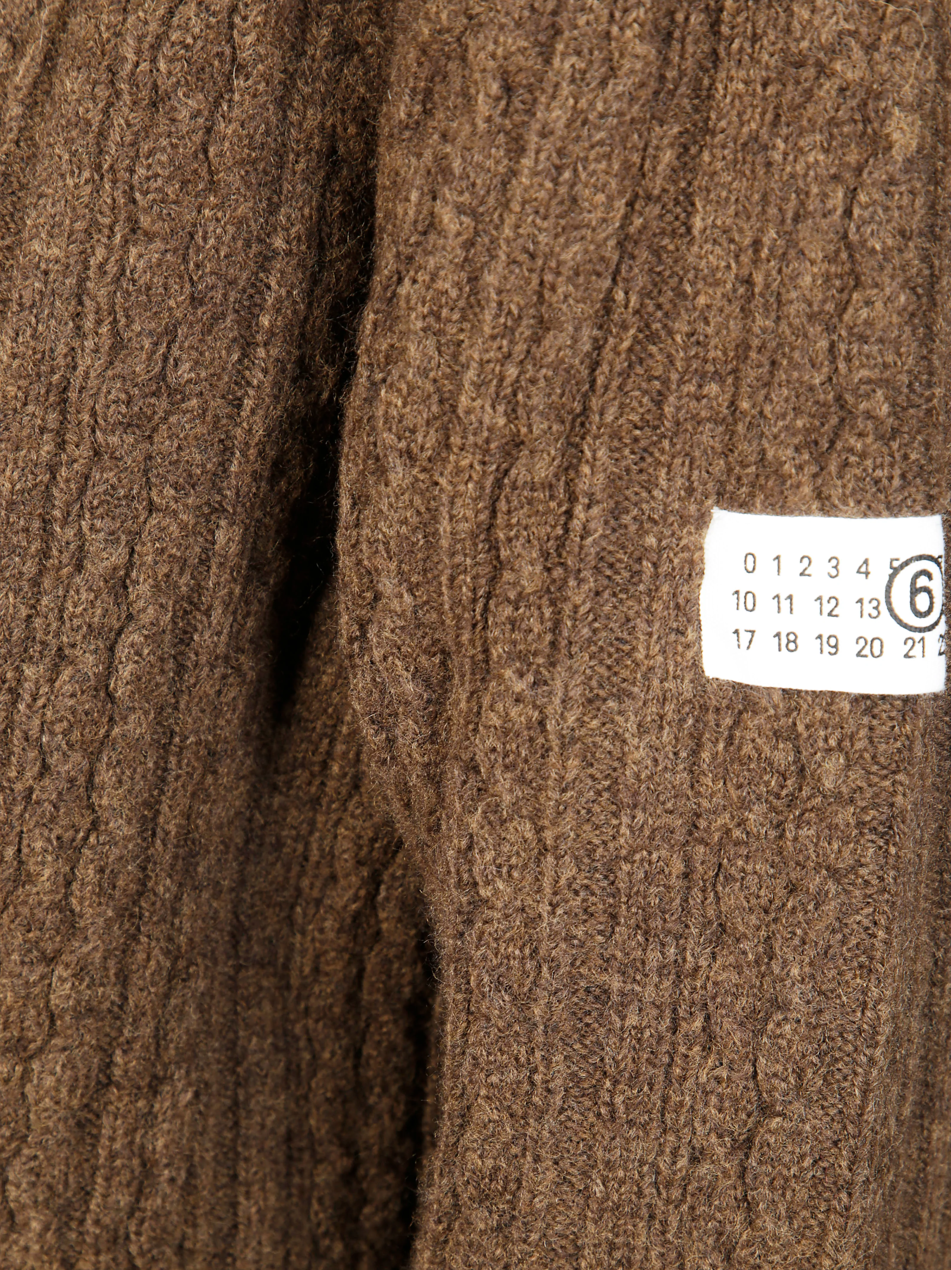 Mm6 Sneck V Cardigan with Top Paint Logo - Image 3