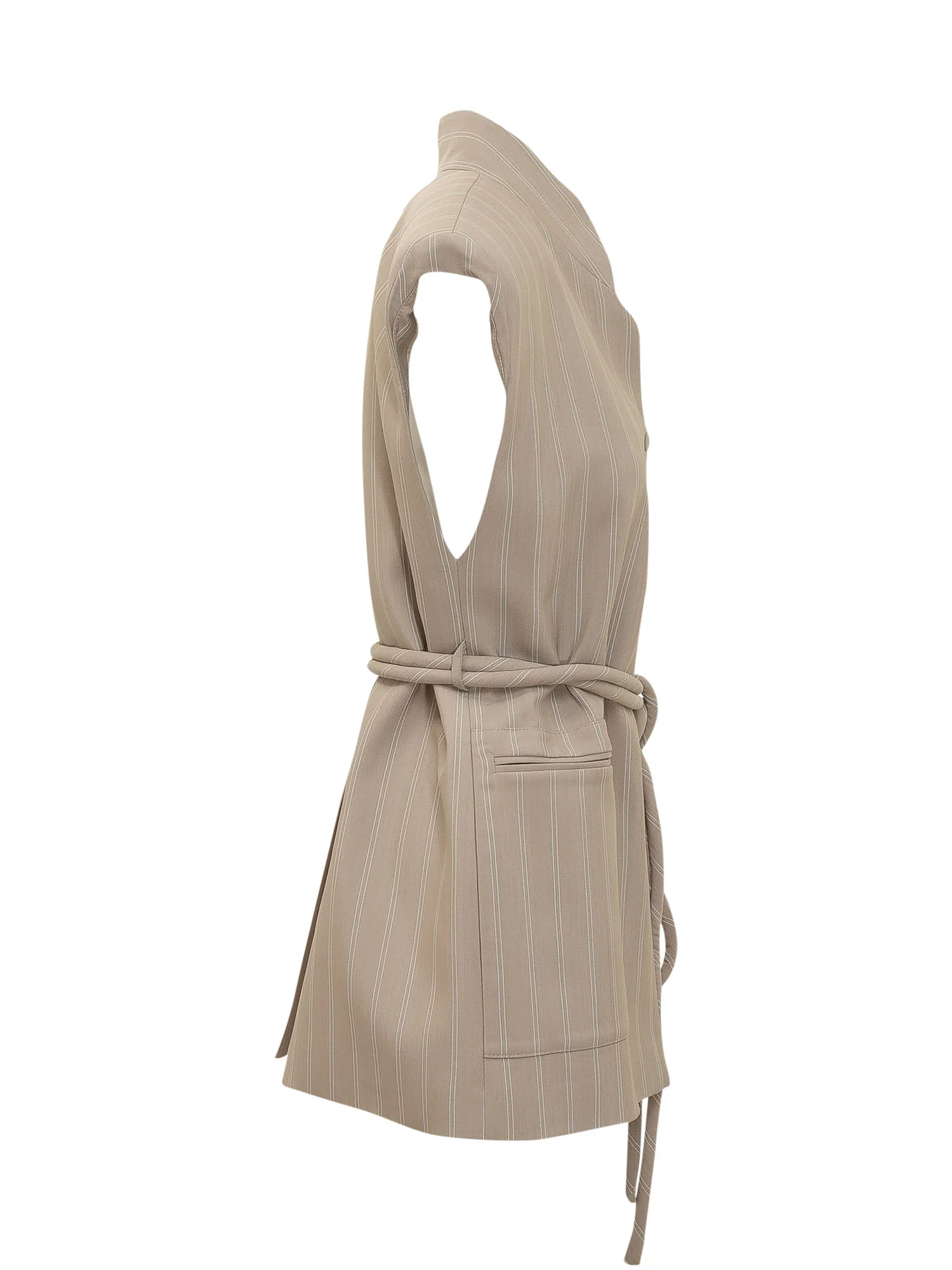 Mom's Pants Striped Long Gilet for the Modern Wardrobe - Image 3