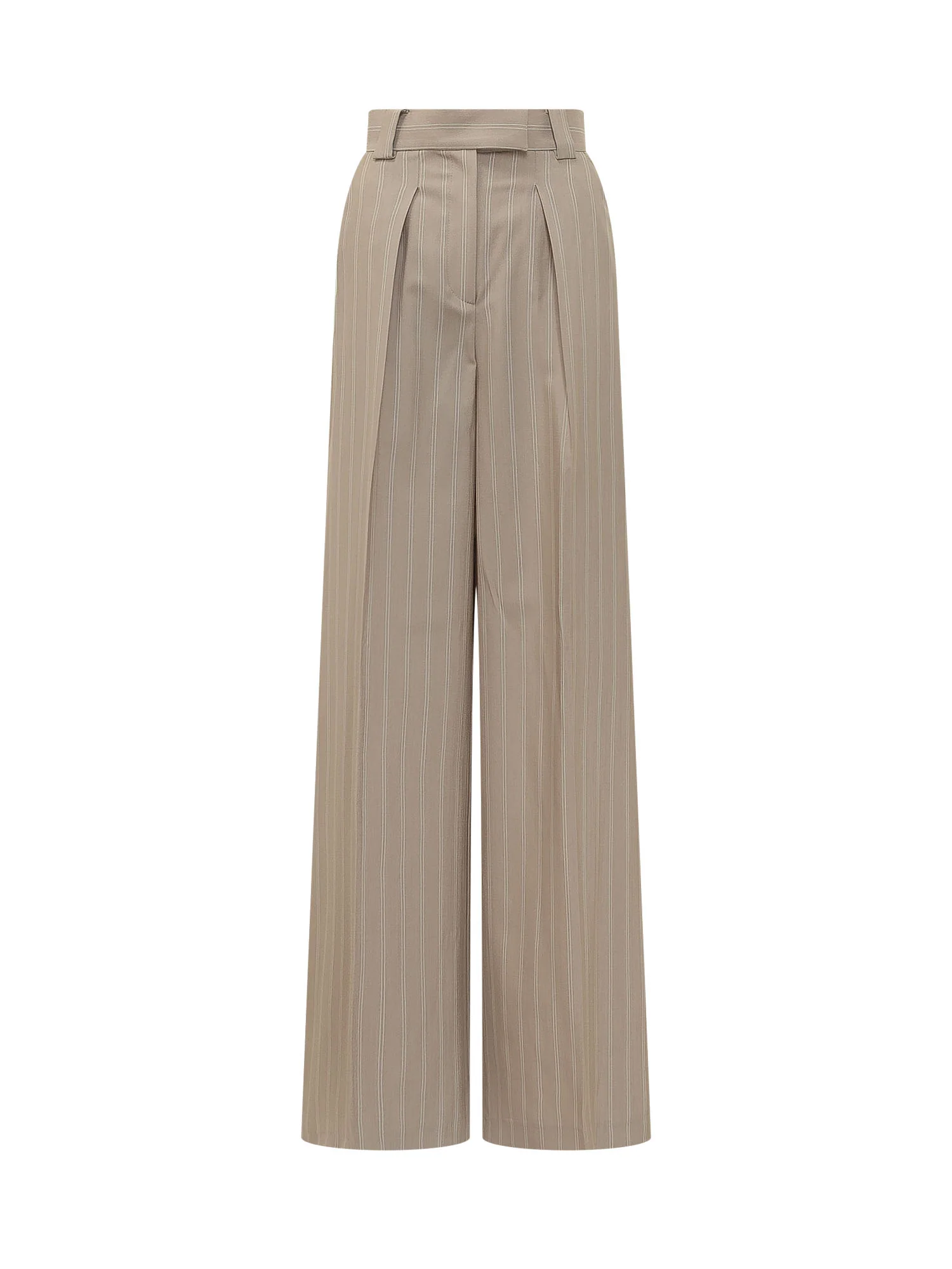 Mom's Pants Wide Leg Striped Trousers