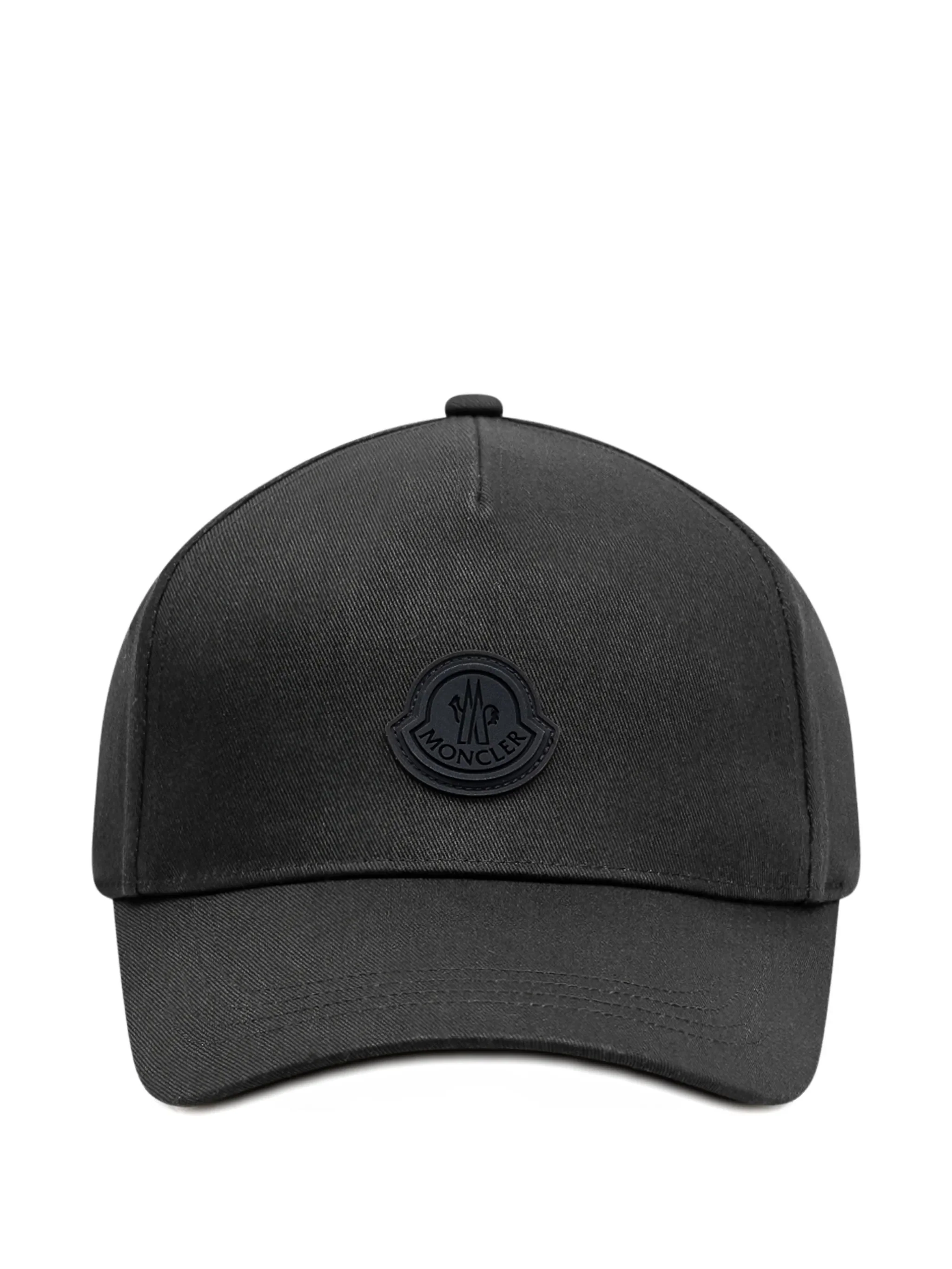 Moncler Adjustable Cotton Lined Hat with Rubber Logo Patch