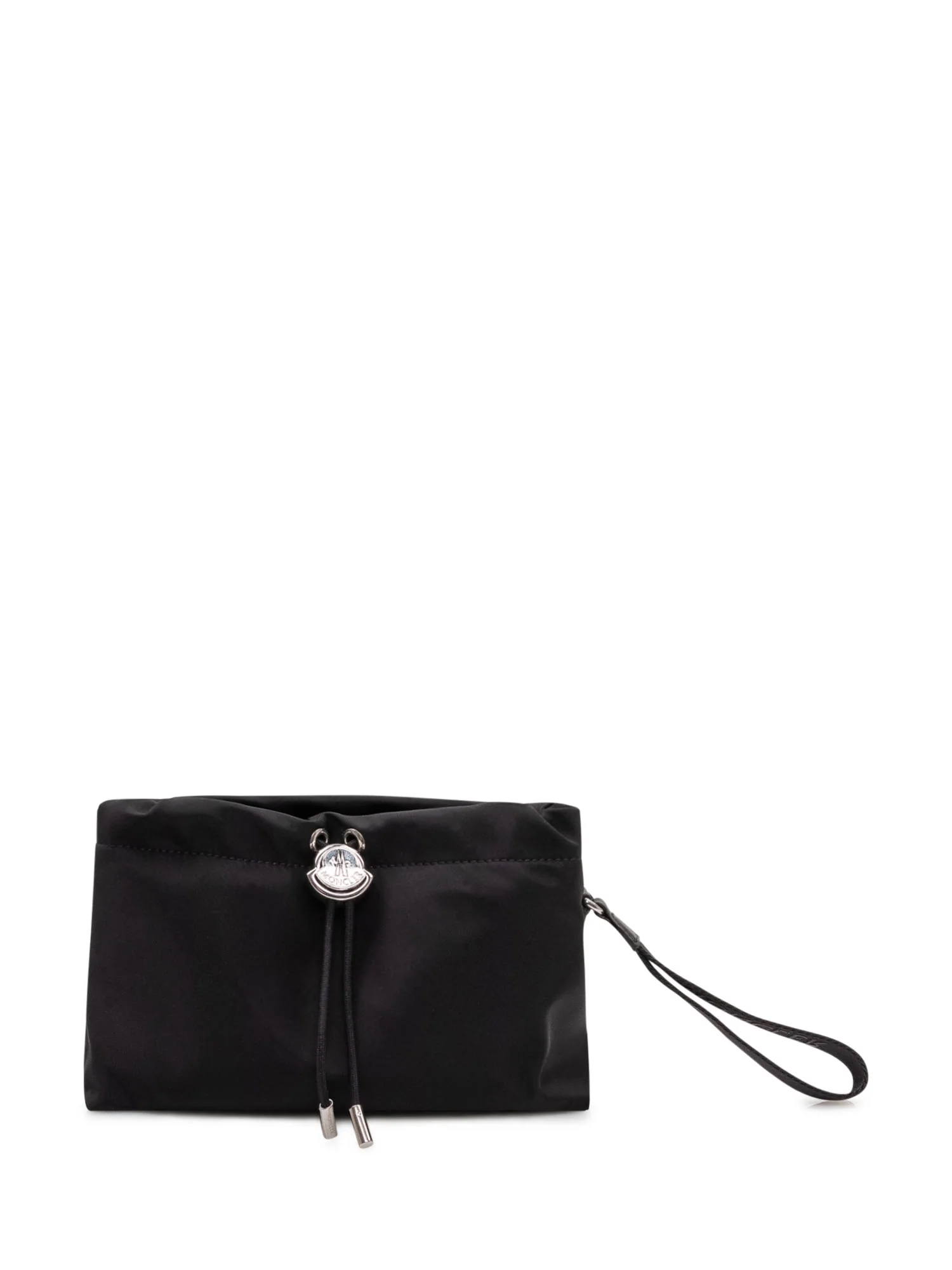 Moncler Compact Handheld Pouch Handbag with Logo Detail