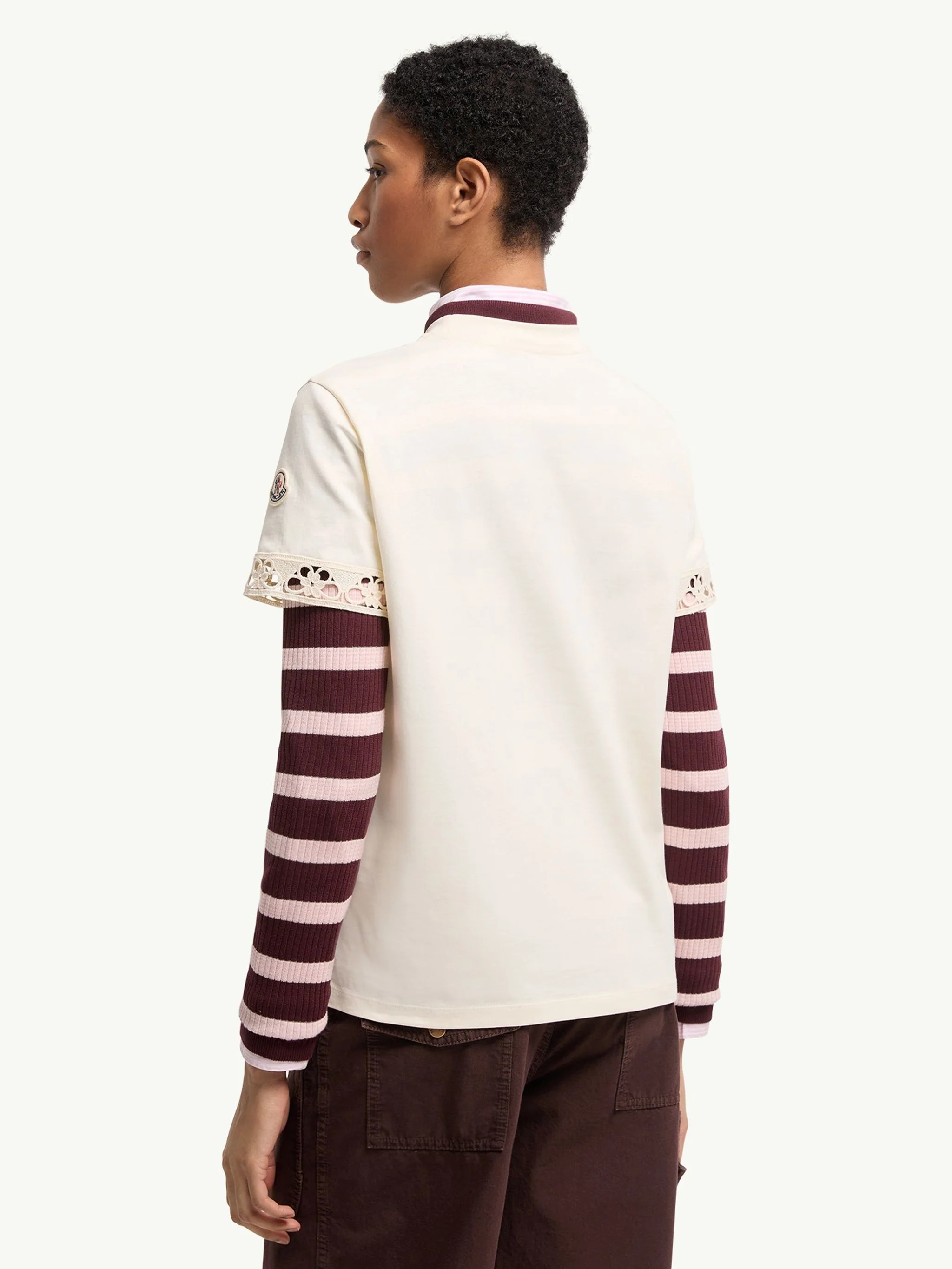Moncler Cotton Embroidered Pocket T-Shirt for Women - Image 5