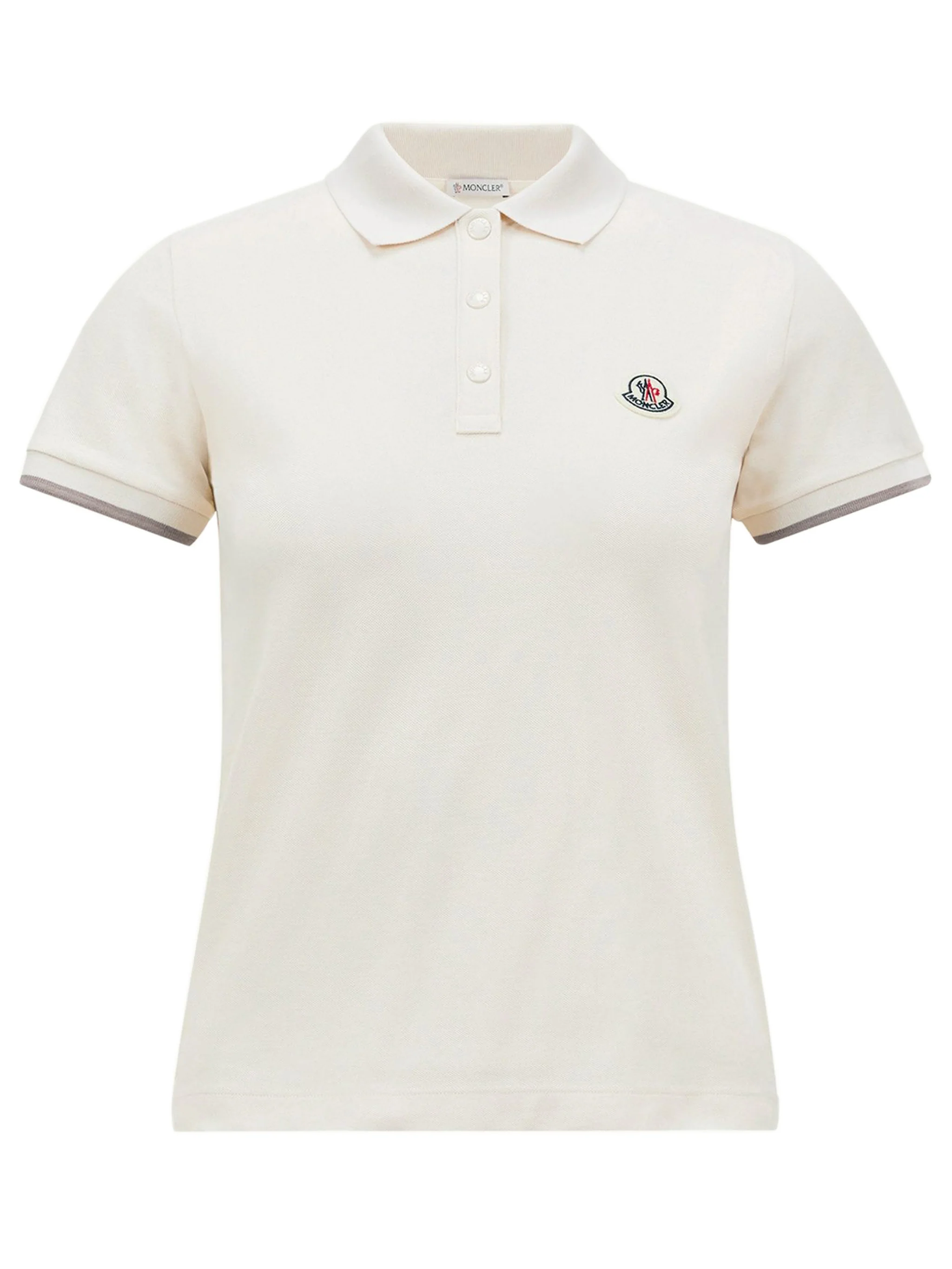 Moncler Cotton Snap Button T-Shirt with Logo Patch - Size S