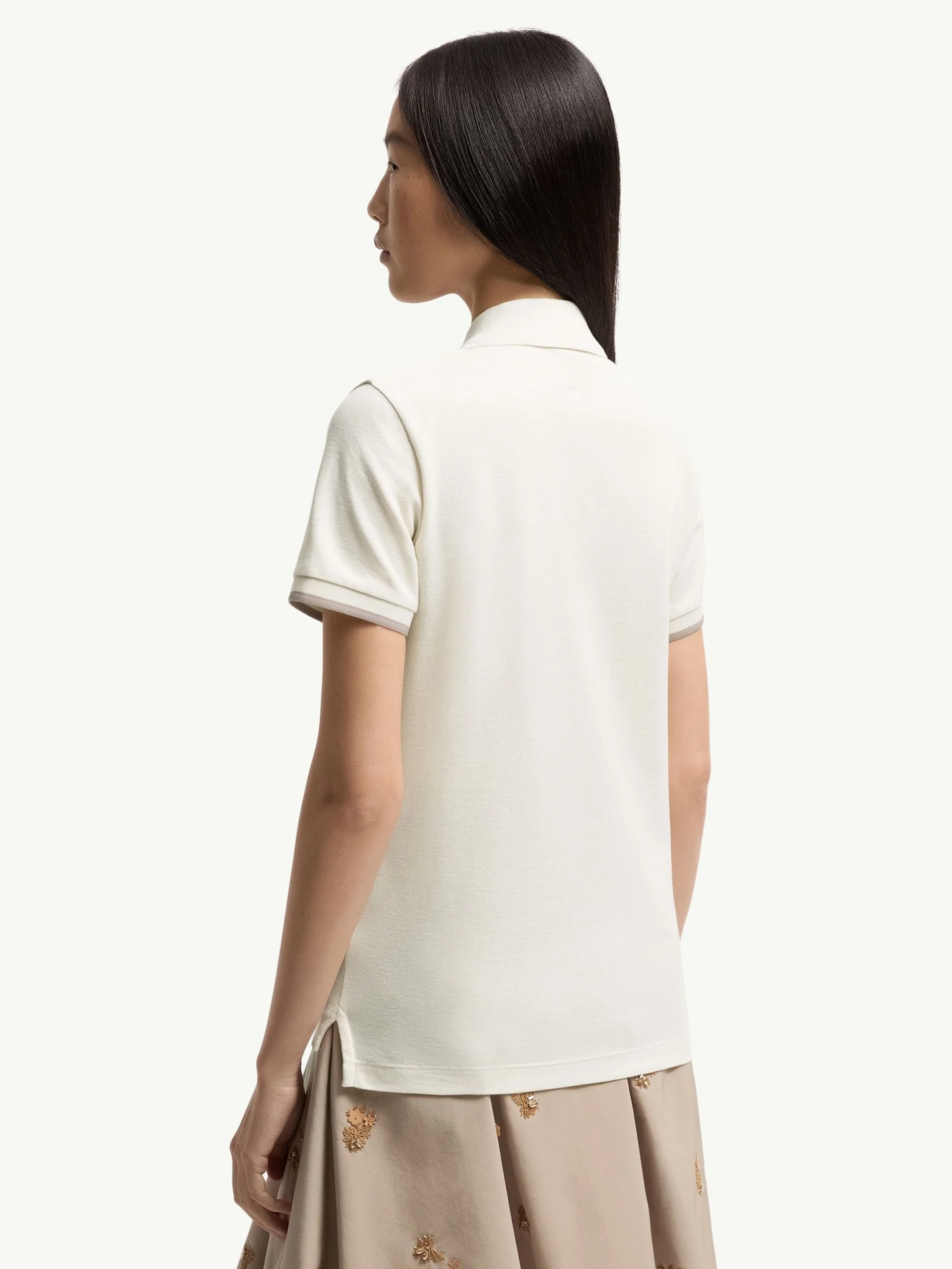 Moncler Cotton Snap Button T-Shirt with Logo Patch - Size S - Image 4