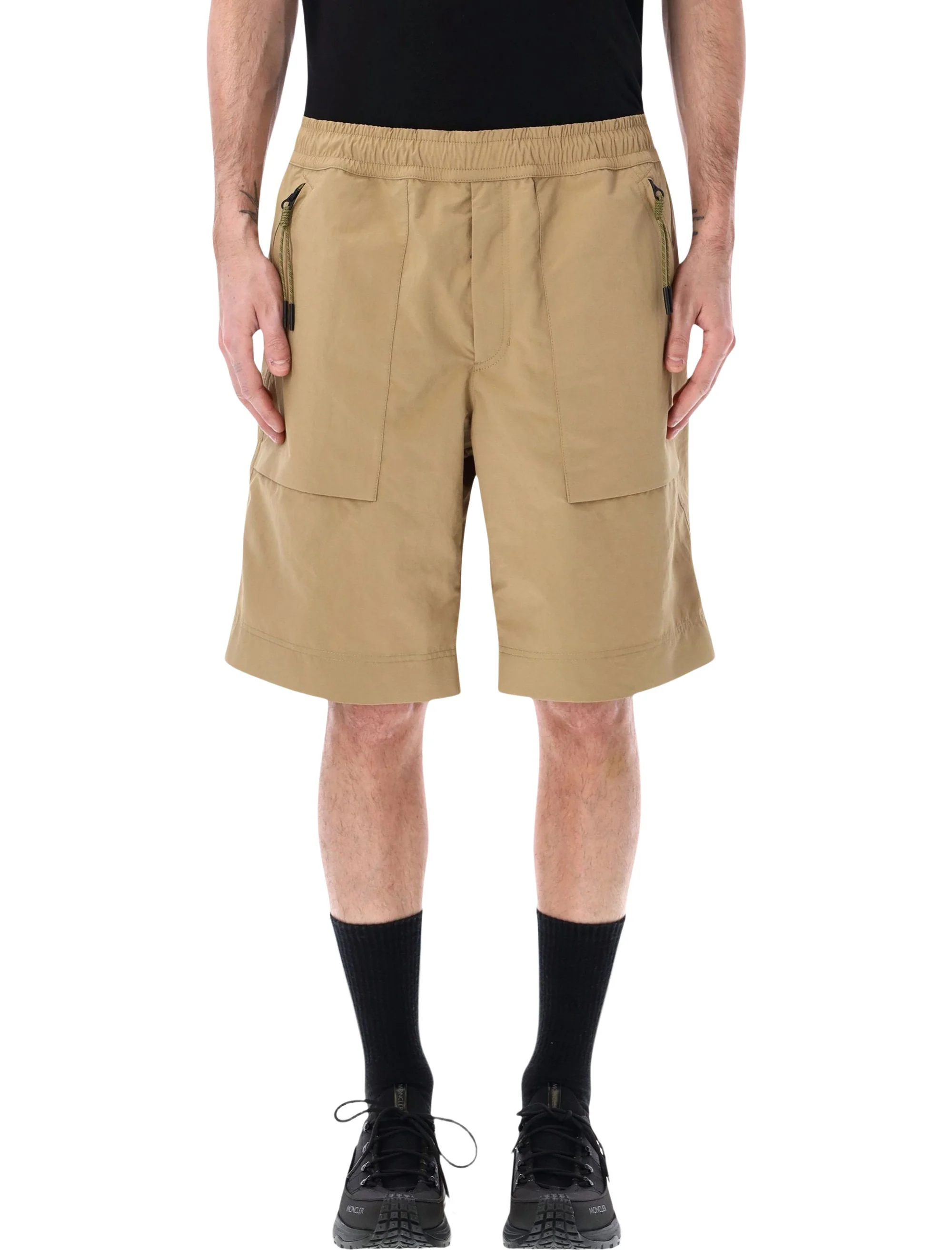 MONCLER GRENOBLE Technical Froissé Bermuda Shorts