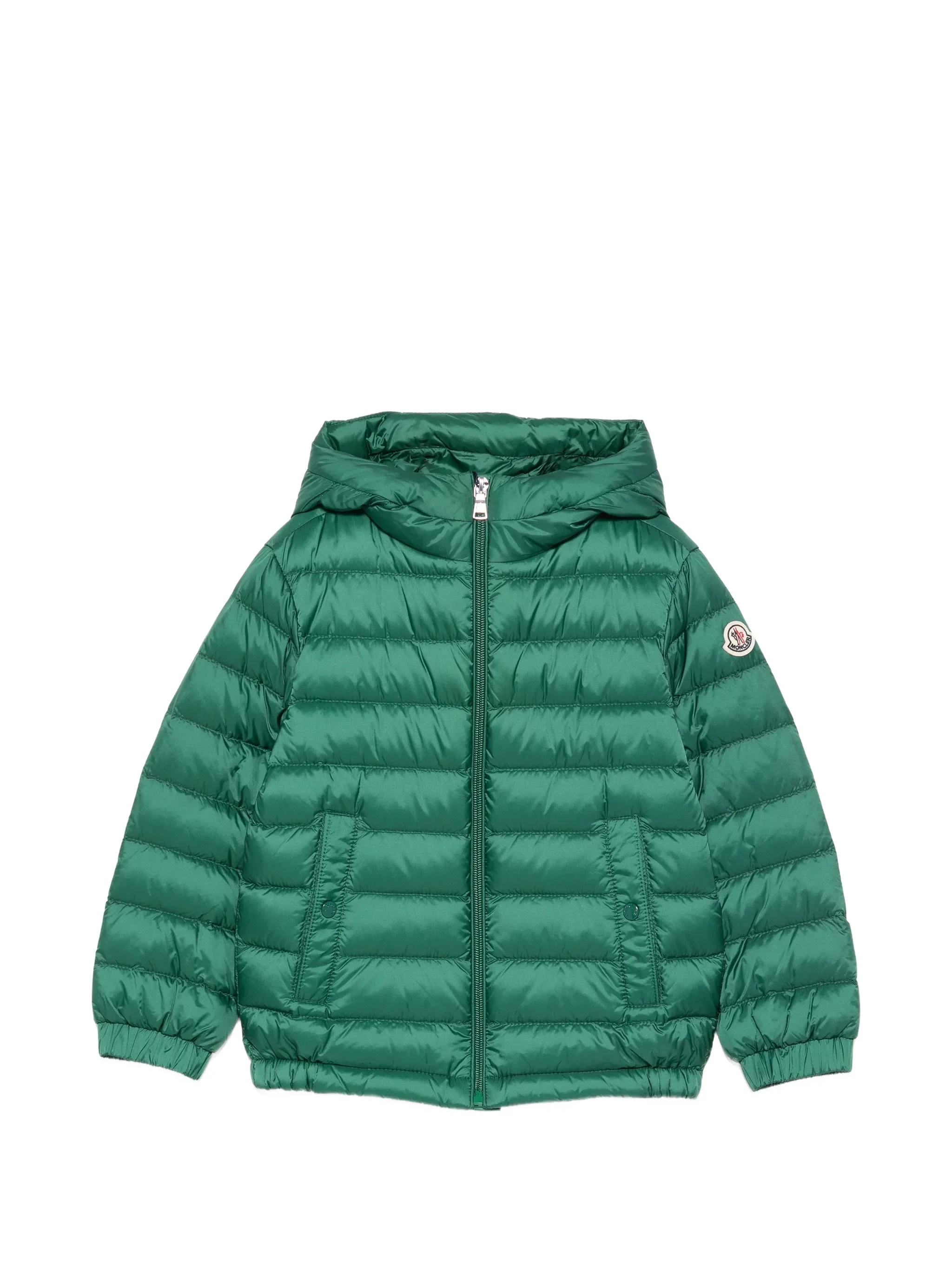 Moncler Kids Kids Down-Filled Hooded Coat with Snap Pockets