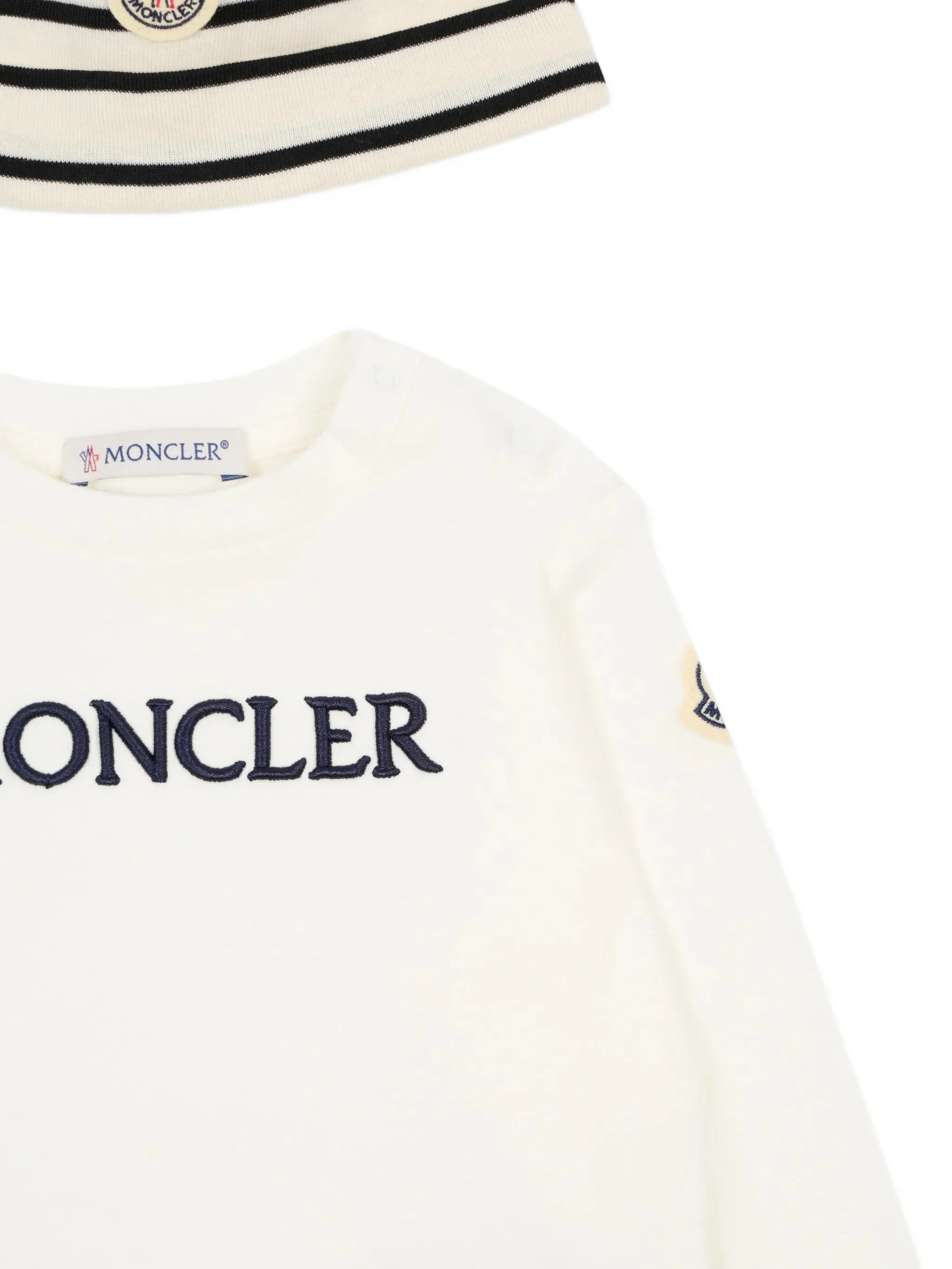 Moncler Kids Kids' Mini Interlock Cotton Outfit with Matching Hat - Image 3