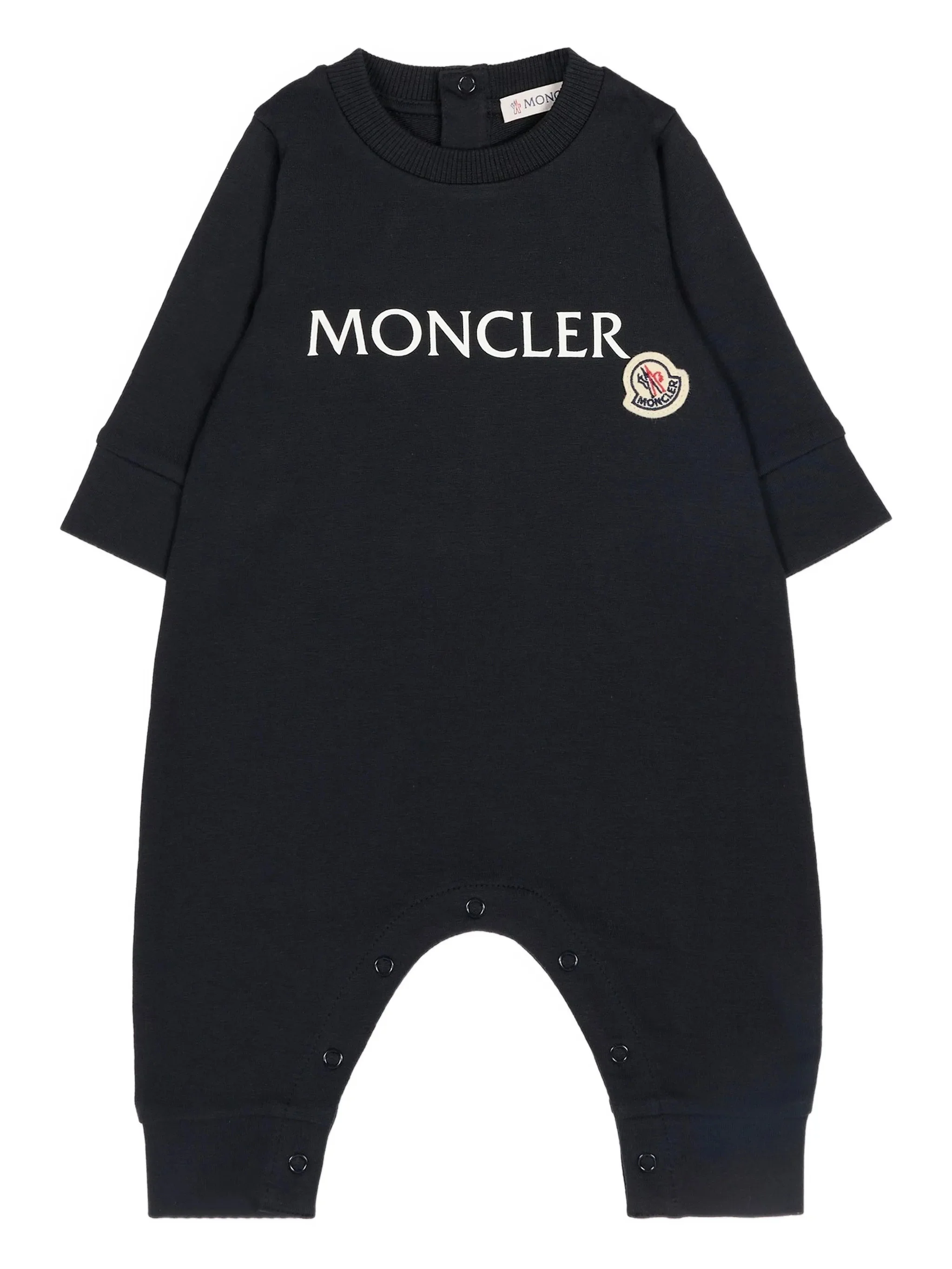 Moncler Kids Kids' Mini Stretch Cotton Long Sleeve Jumpsuit