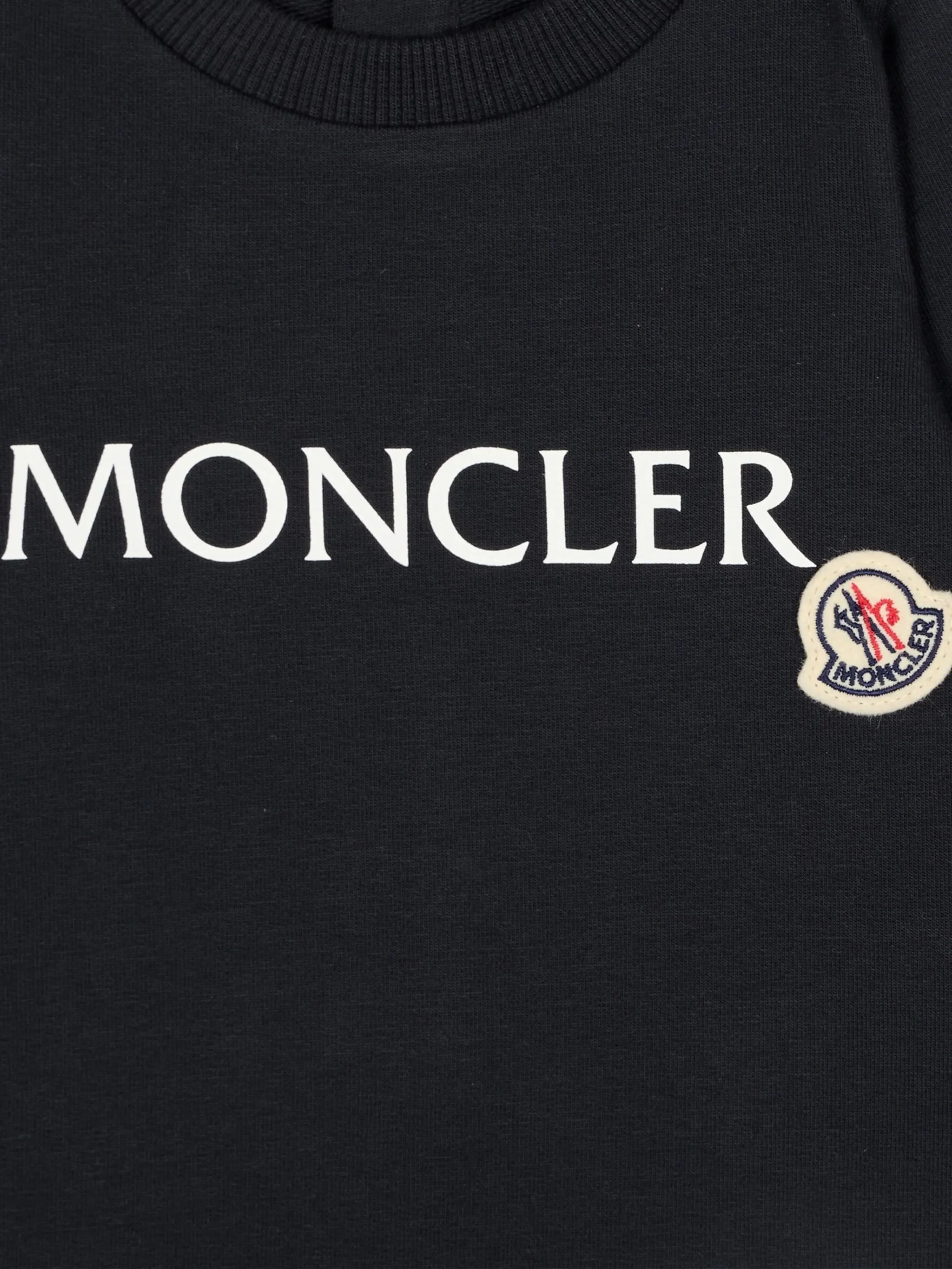 Moncler Kids Kids' Mini Stretch Cotton Long Sleeve Jumpsuit - Image 3