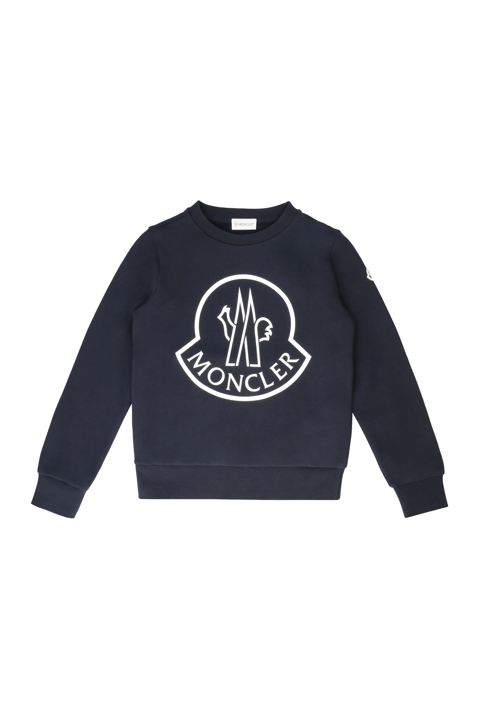 Moncler Kids Logo-print Cotton Crew-neck Sweatshirt