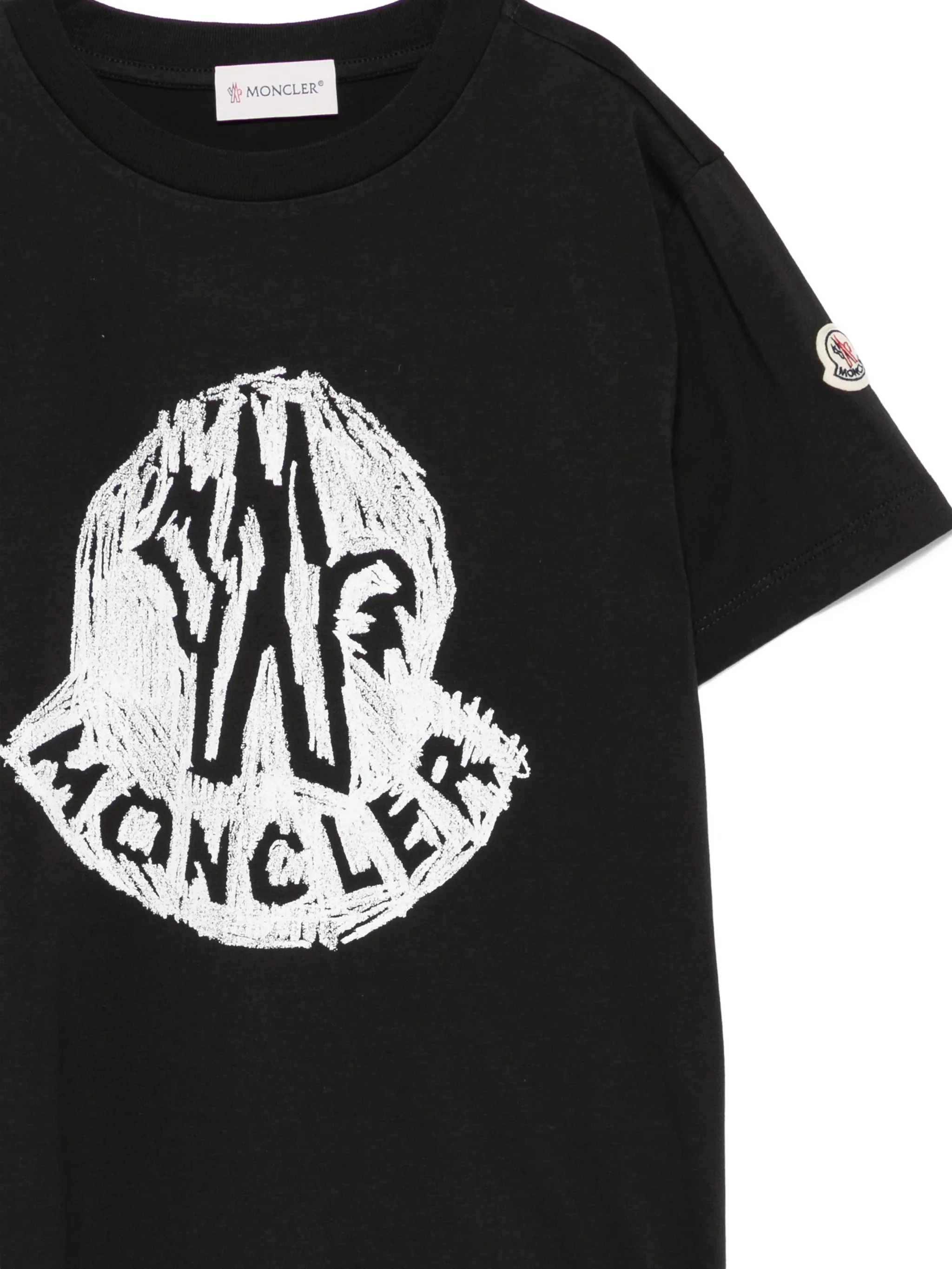 Moncler Kids Mini Front Logo Print T-Shirt - Image 2