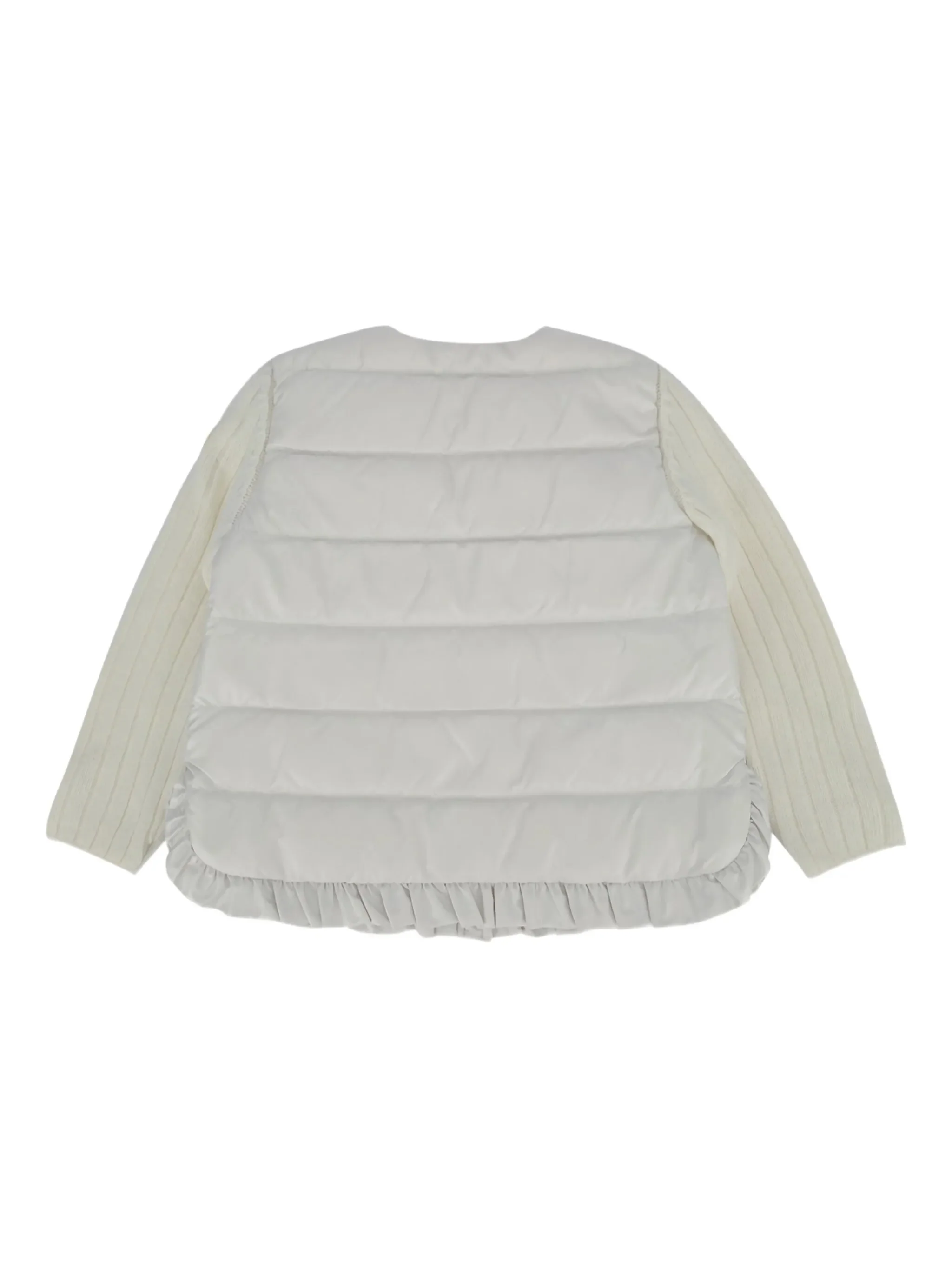 Moncler Kids Mini Kids' Wool and Cashmere Blend Coat with Ruffled Hem - Image 2