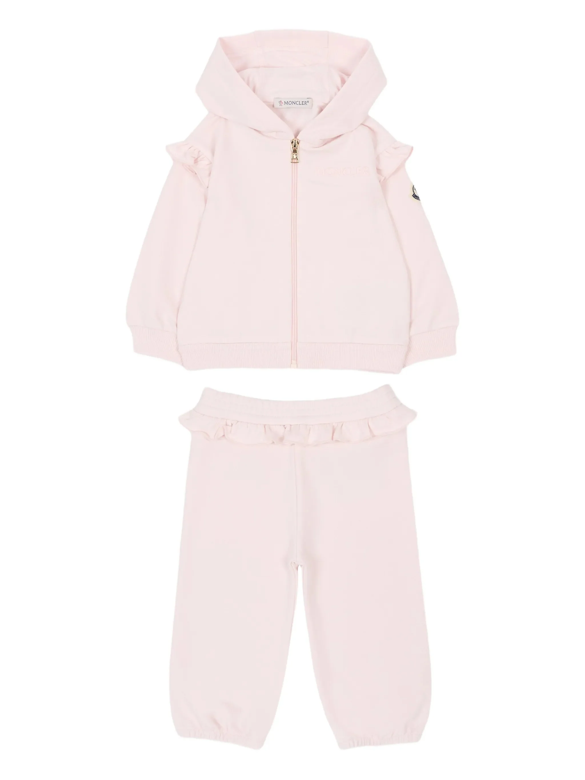 Moncler Kids Mini Stretch Cotton Hooded T-shirt Set for Kids