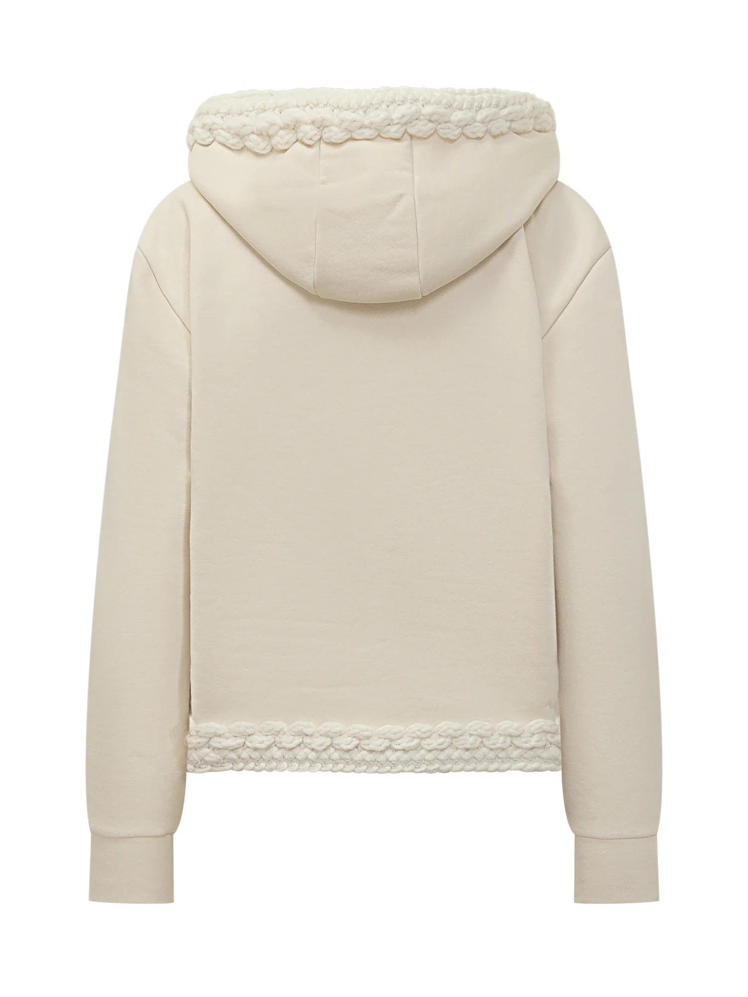 Moncler Knit T-Shirt with Hood and Braided Trim - Image 2