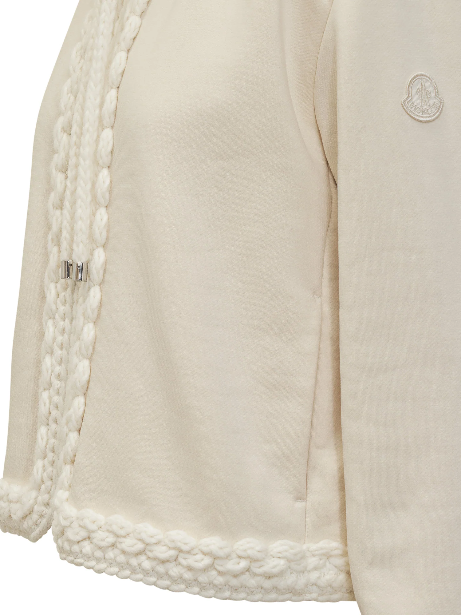 Moncler Knit T-Shirt with Hood and Braided Trim - Image 4