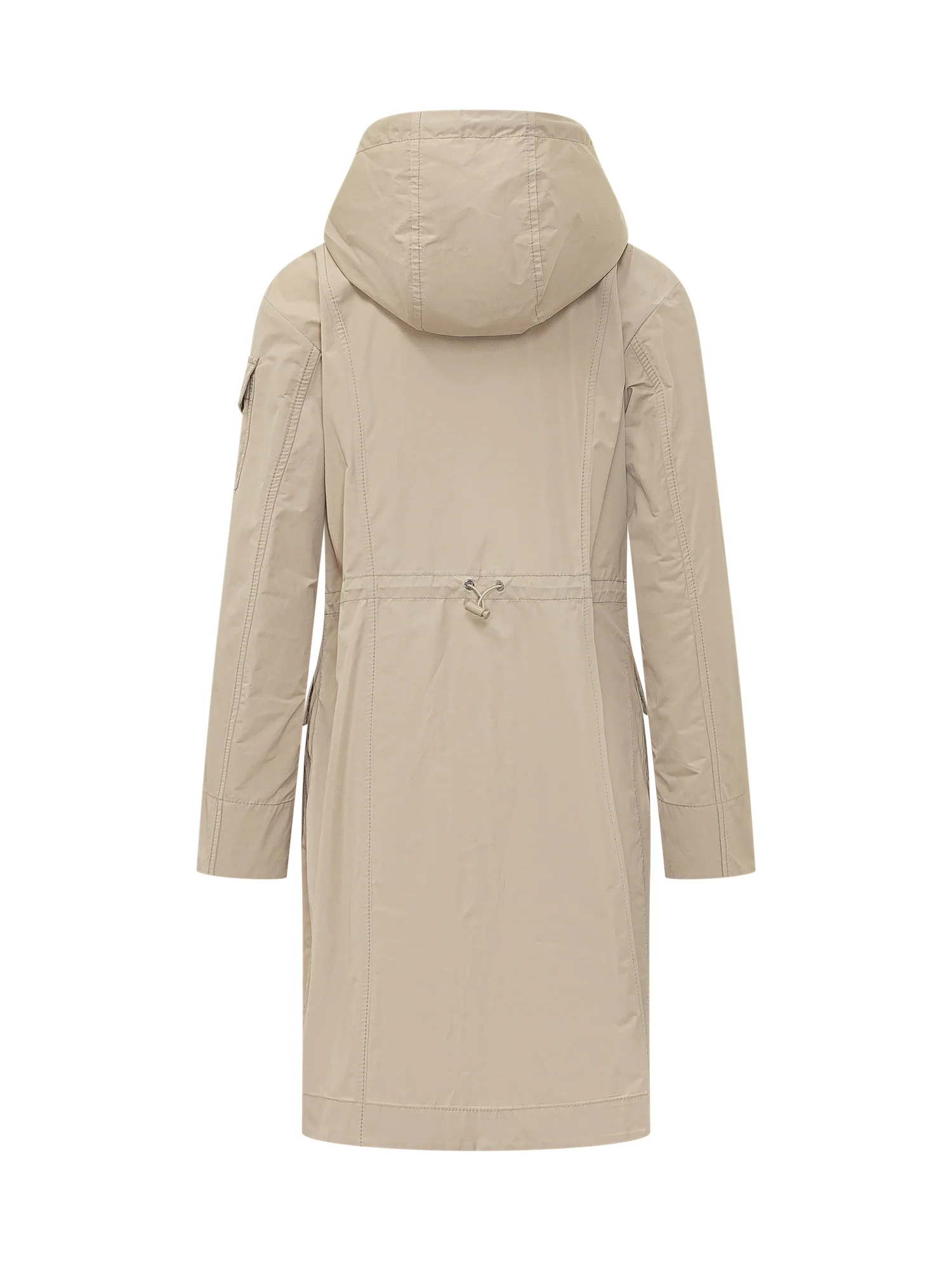 Moncler Long Down Jacket with Hood and Pockets - Image 2