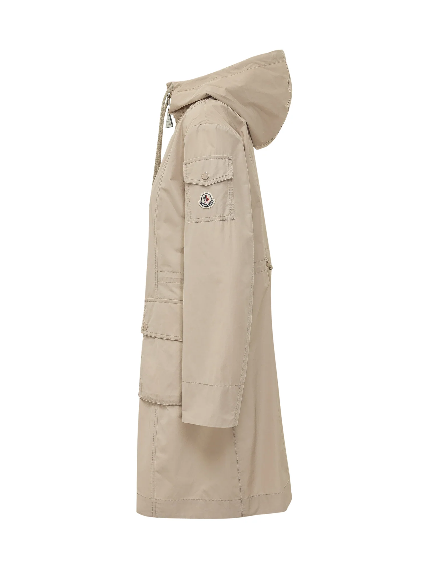 Moncler Long Down Jacket with Hood and Pockets - Image 3