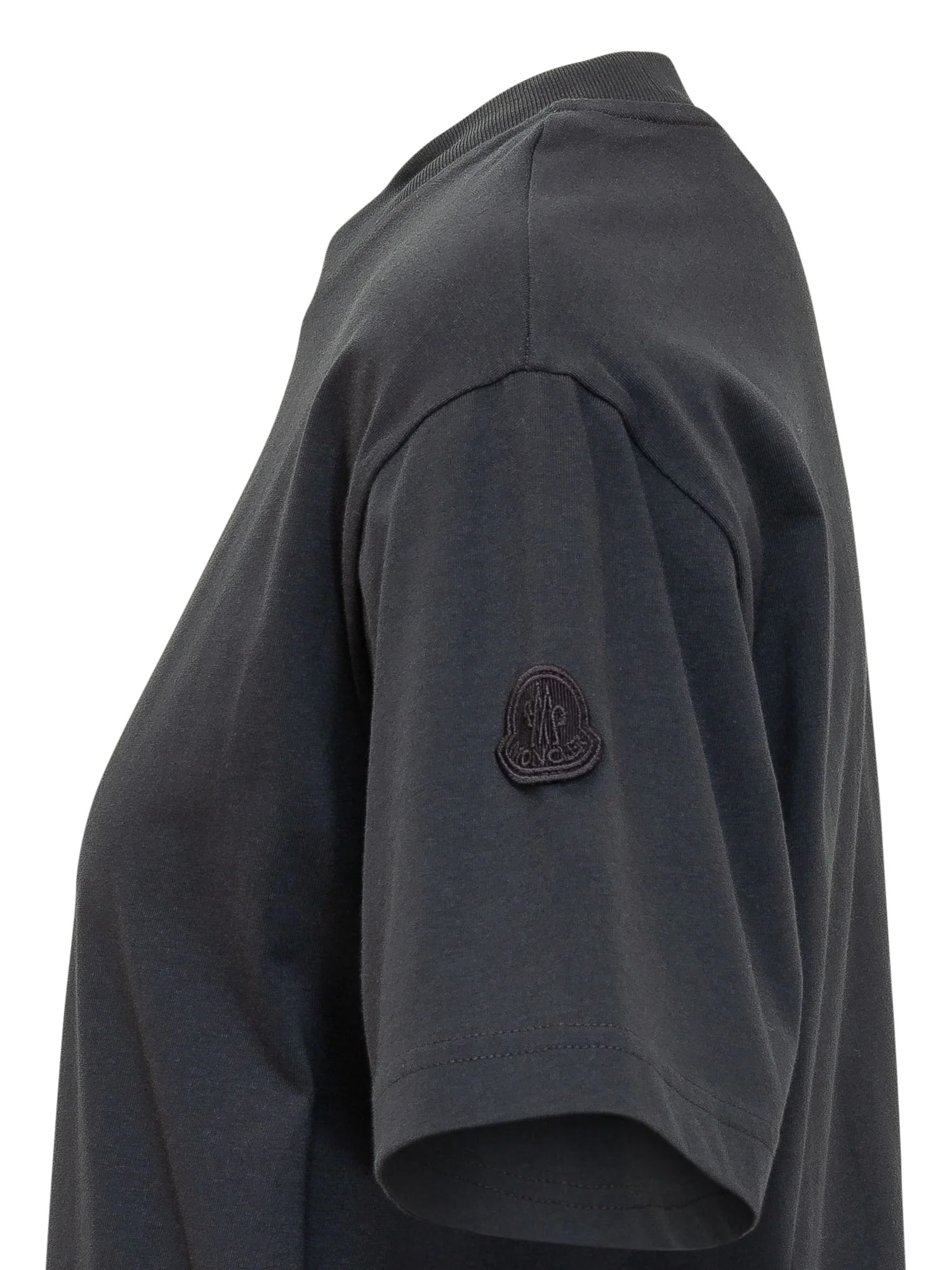 Moncler Mini Dress with Cut Sleeves and Layered Hem - Image 3