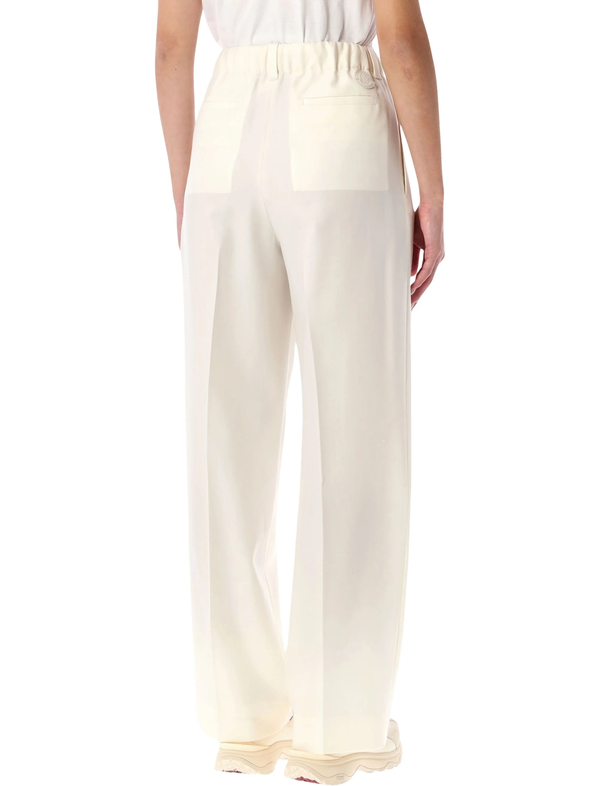 Moncler Refined Wool Trousers with Drawstring Waist - Image 2