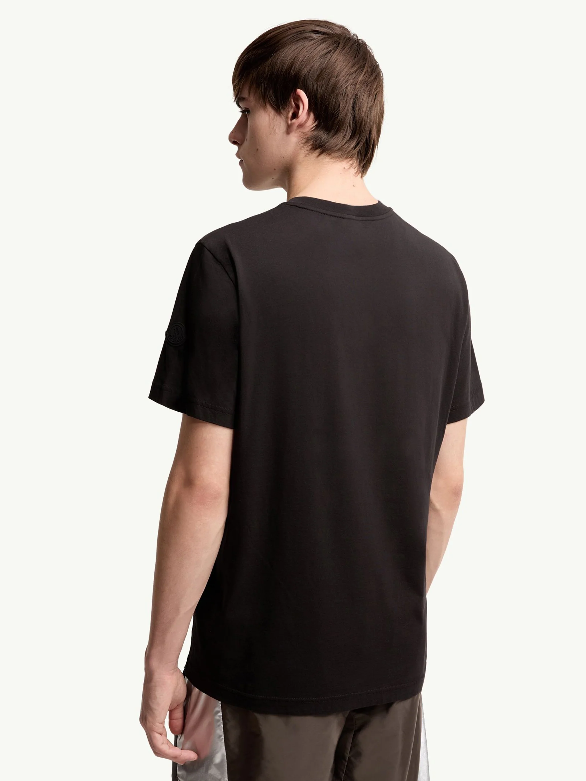 Moncler Short Sleeve Logo Tee in Medium Size - Image 5