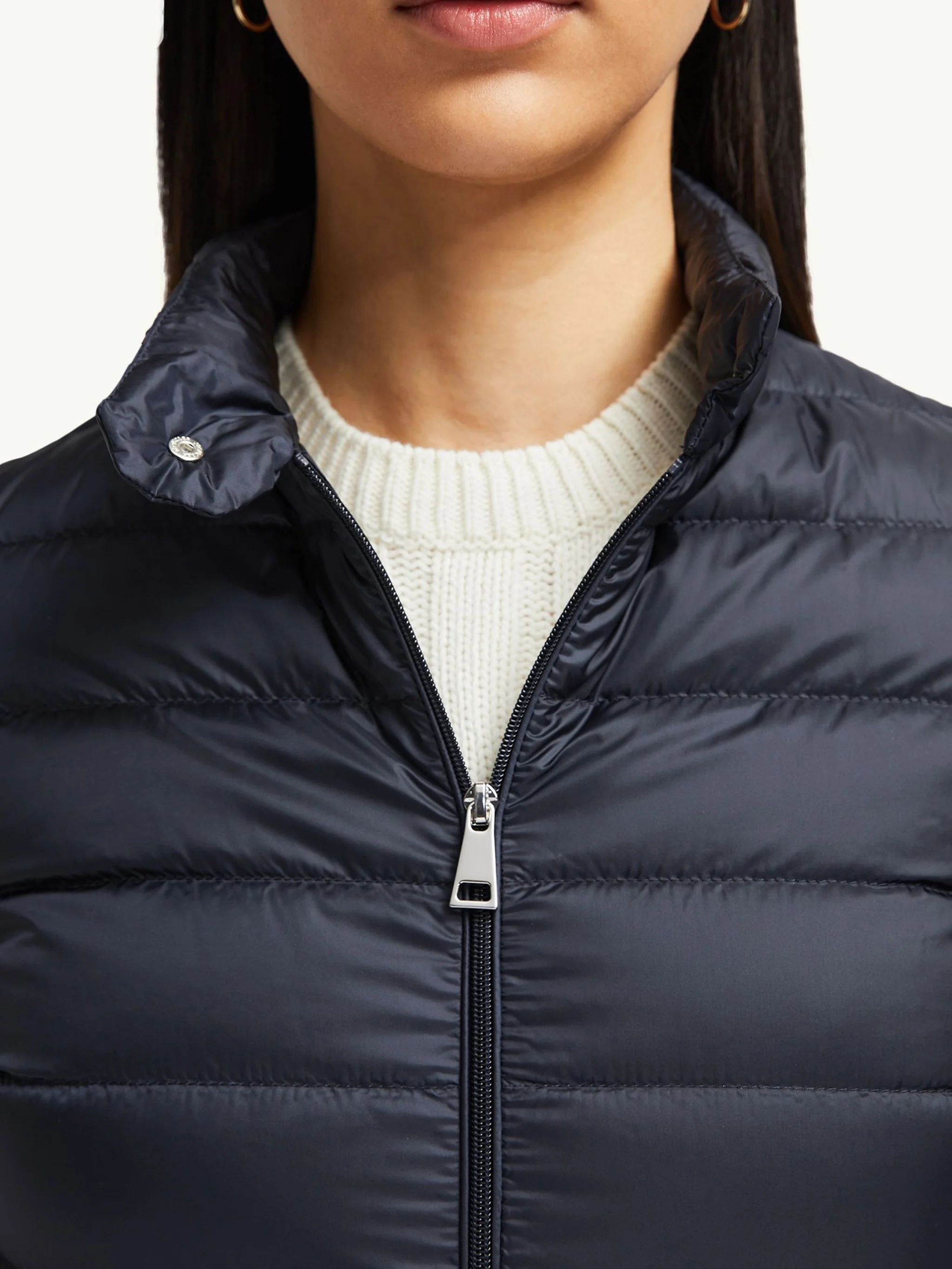 Moncler Slim Fit Long Season Coat for Women - Image 6