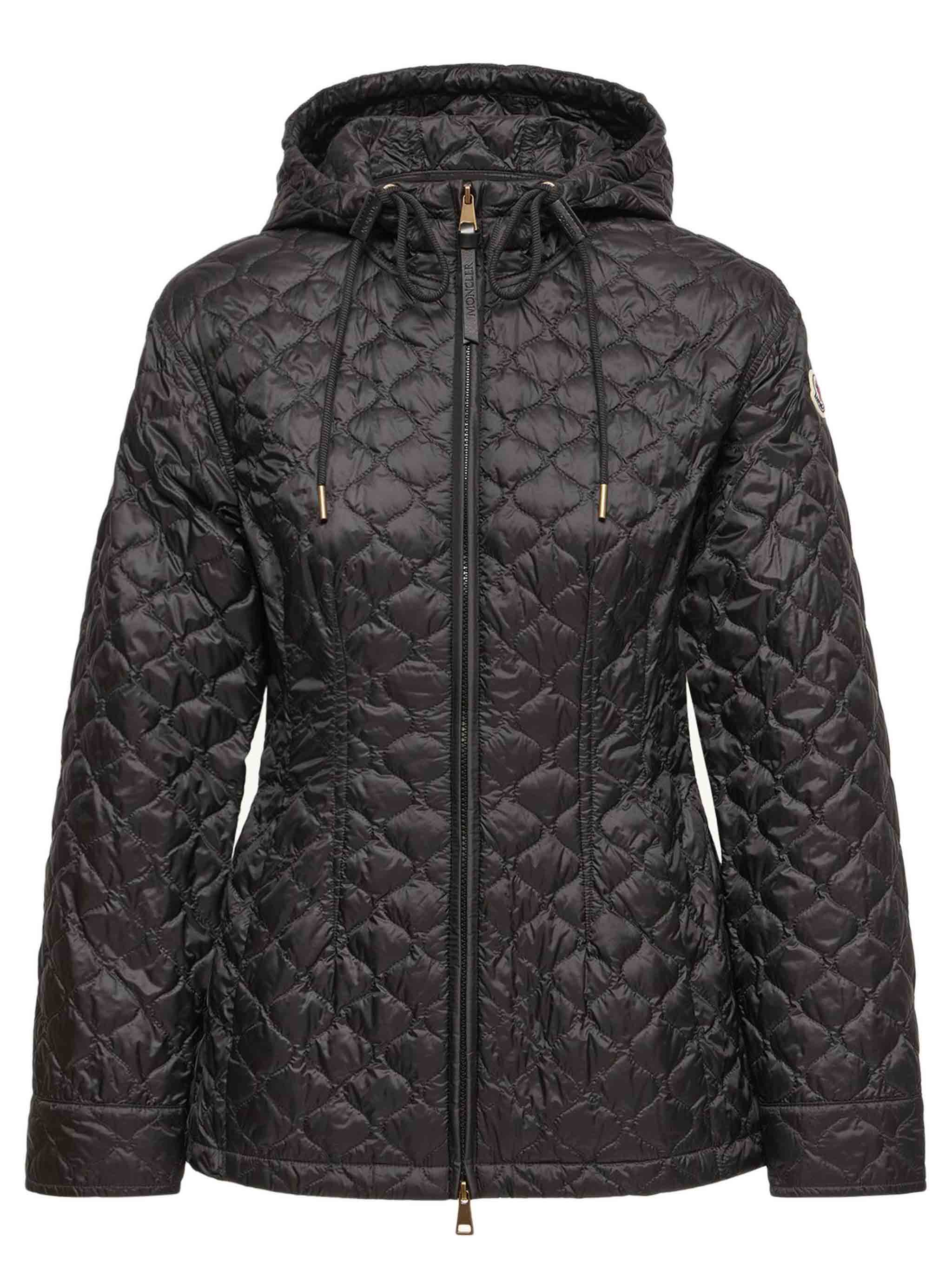 Moncler Water-Resistant Down-Filled Coat with Adjustable Hood - Size 0