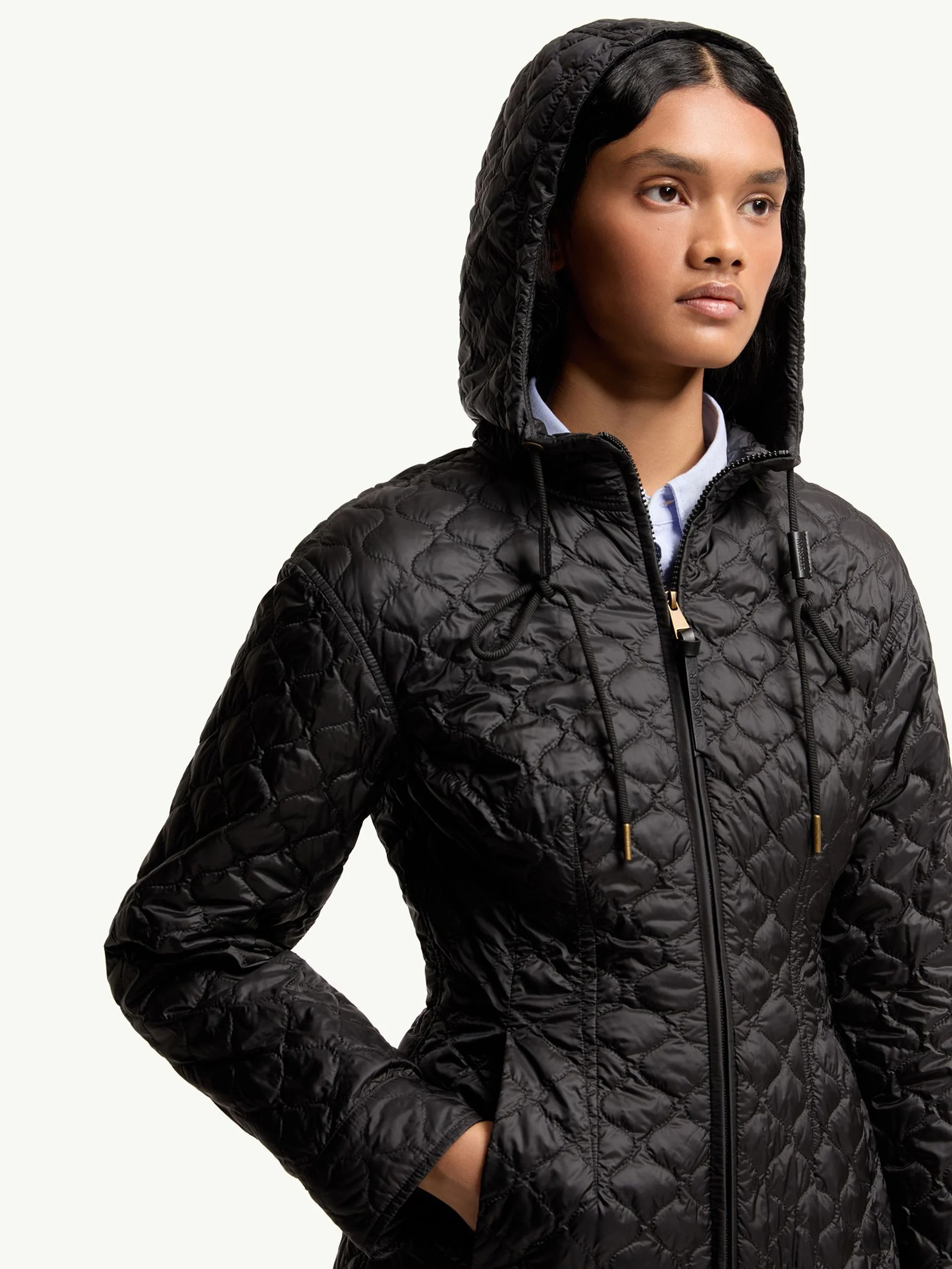 Moncler Water-Resistant Down-Filled Coat with Adjustable Hood - Size 0 - Image 6