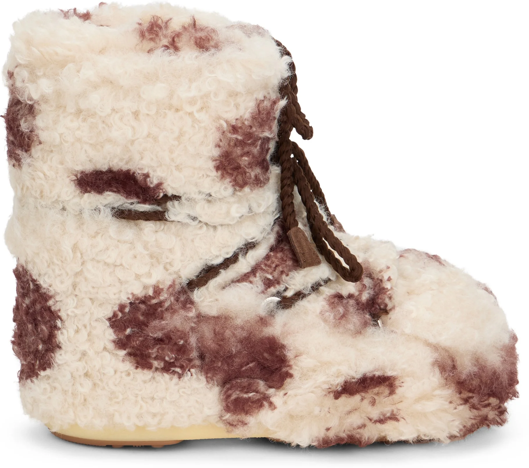Moon Boot Icon Low Cow Print Curly Boots - Image 5
