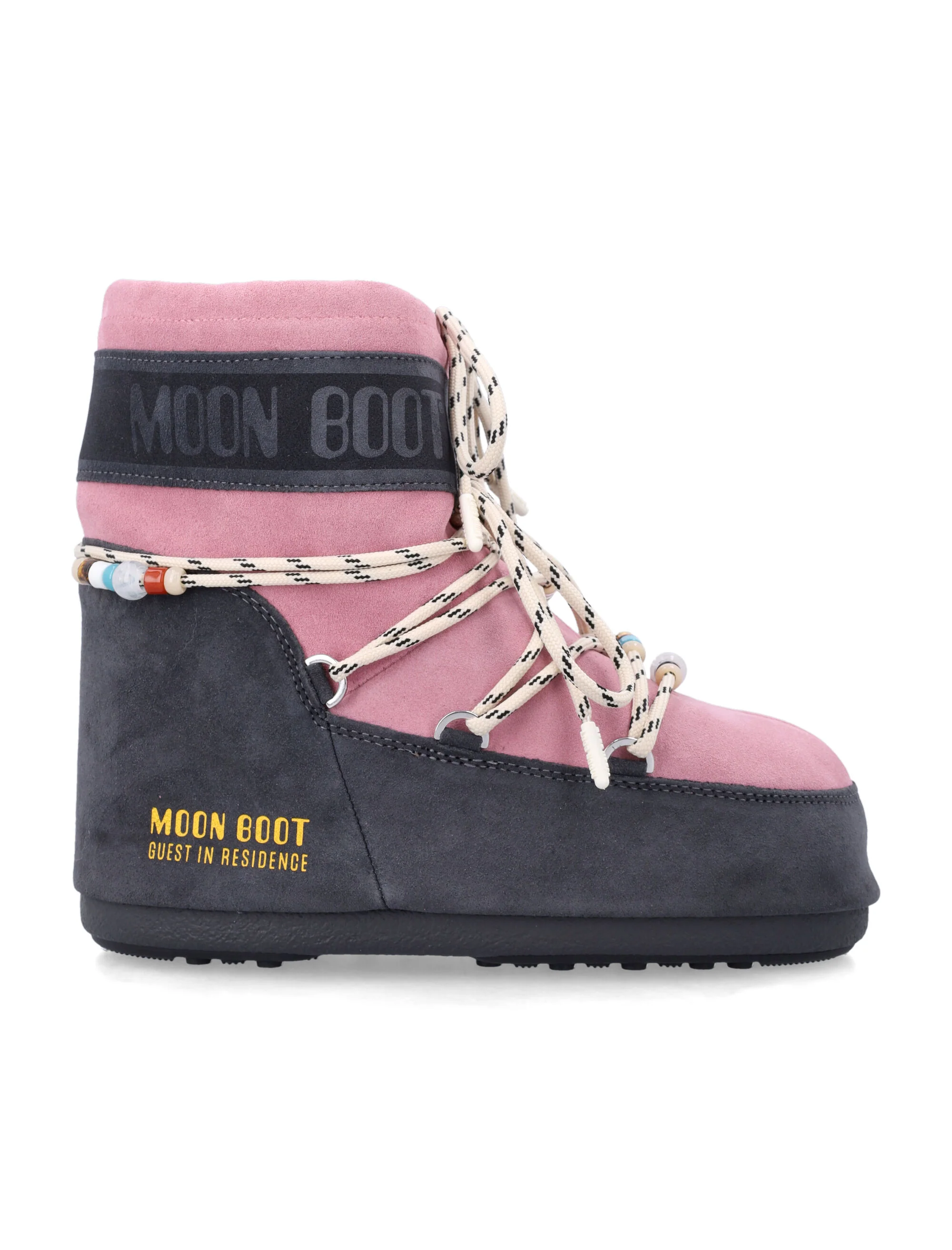 Moon Boot Low Suede Boots with Artisanal Touch