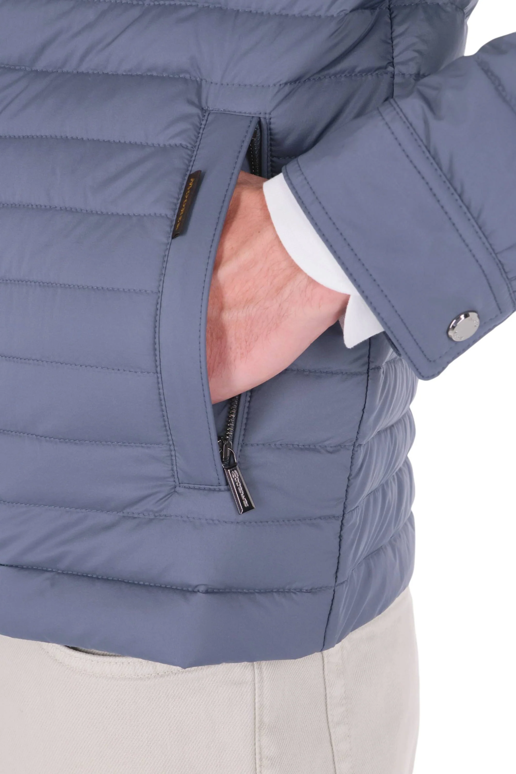 Moorer Denim Mini Coat for Men - Image 7