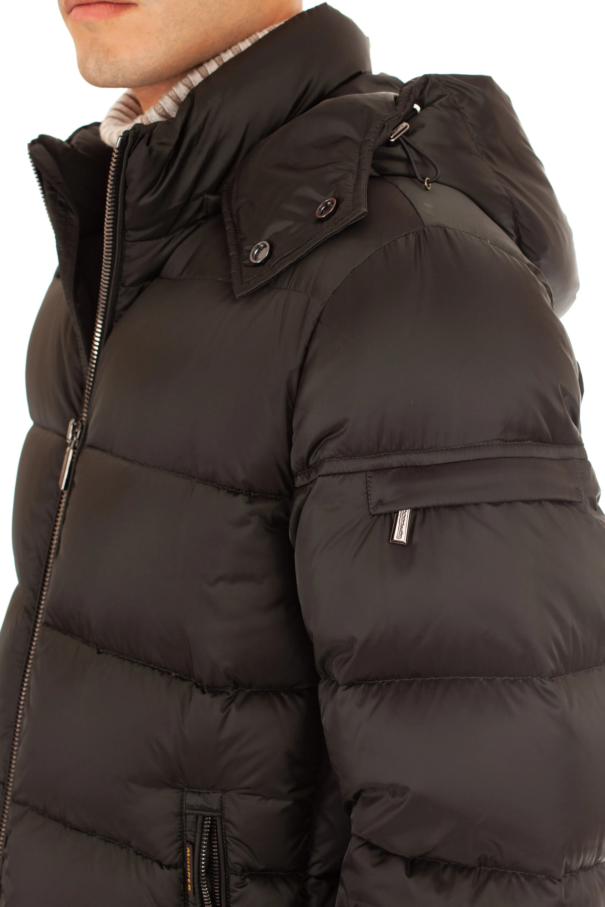 Moorer Men's Double Zip Closure Insulated Coat - Image 6