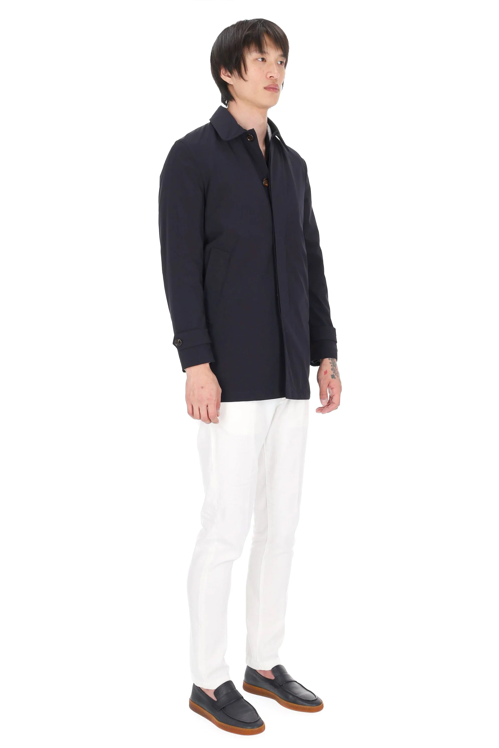 Moorer Modern Fit Wool Blend Coat for Men - Image 3