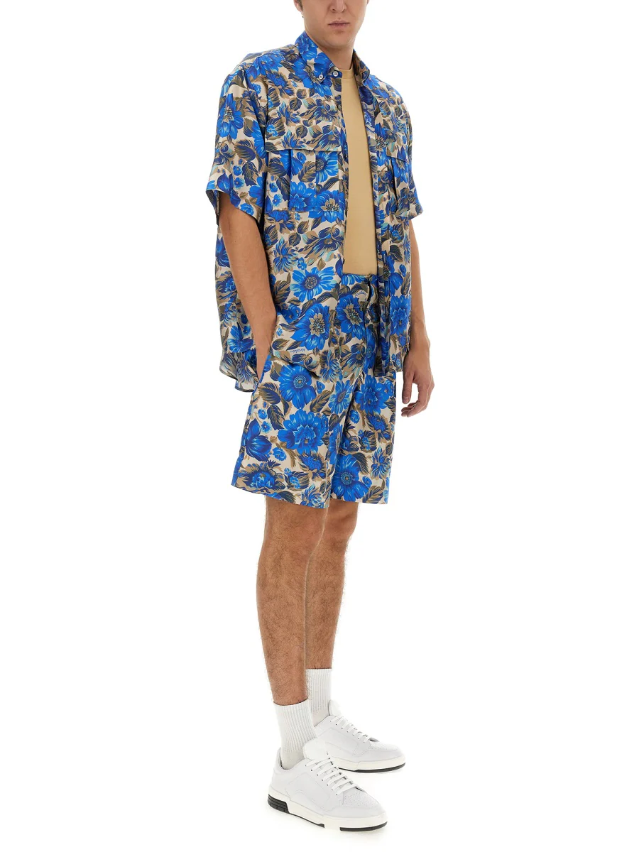 MOSCHINO All-Over Floral Printed Straight-Leg Shorts - Image 2