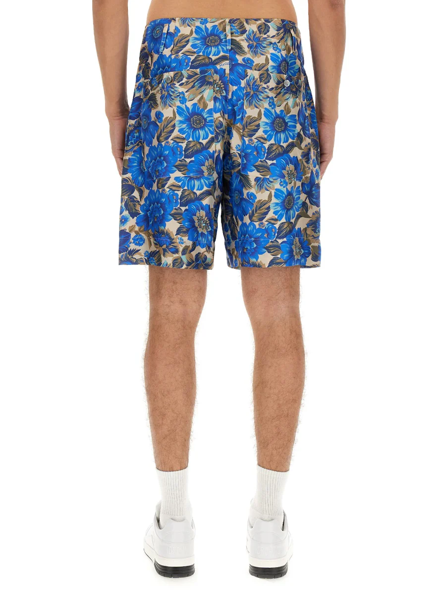 MOSCHINO All-Over Floral Printed Straight-Leg Shorts - Image 4
