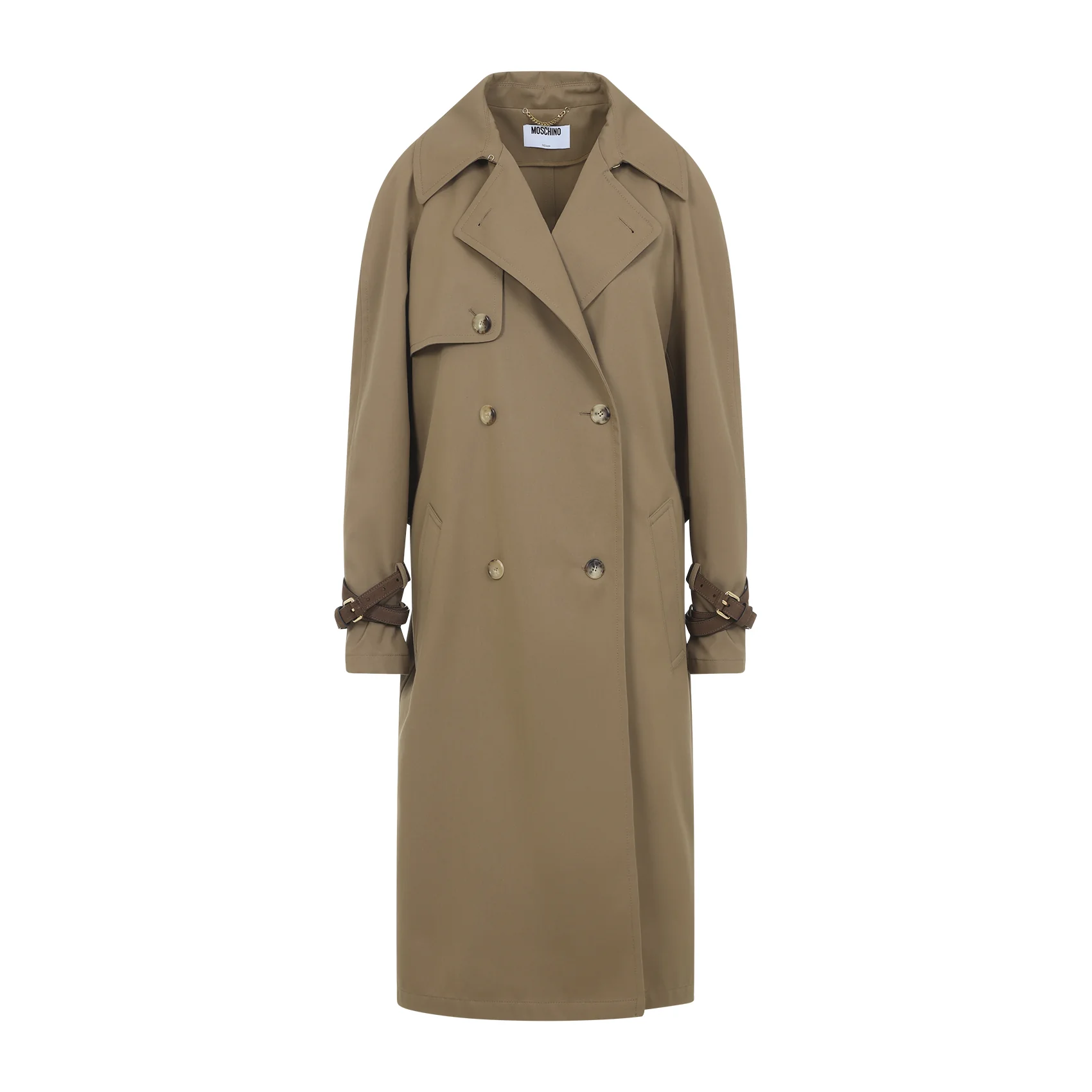 Moschino Cotton Blend Gabardine Trench Coat - Image 2
