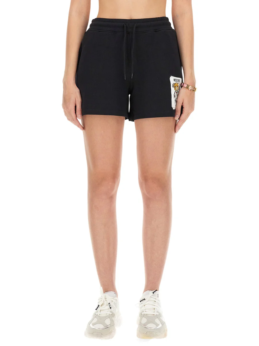 Moschino Cotton Mini Sweatshirt Shorts