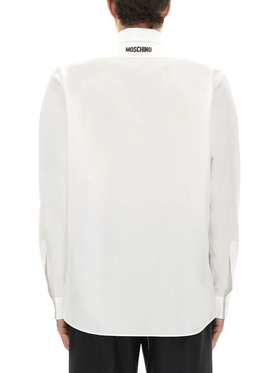 MOSCHINO COUTURE Goose Embroidered Long-Sleeved Shirt - Image 3