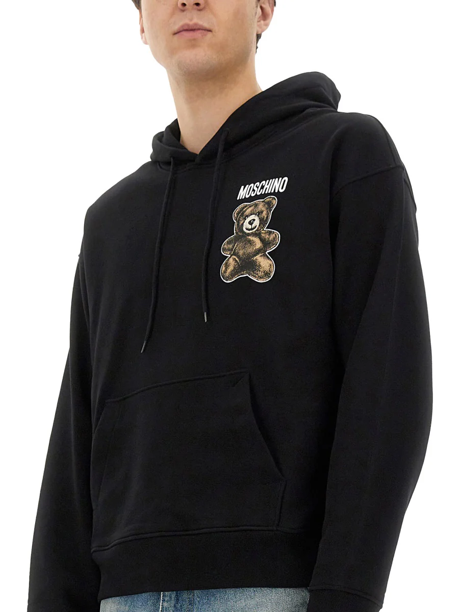 MOSCHINO COUTURE Teddy-Bear Cotton Hoodie - Image 4