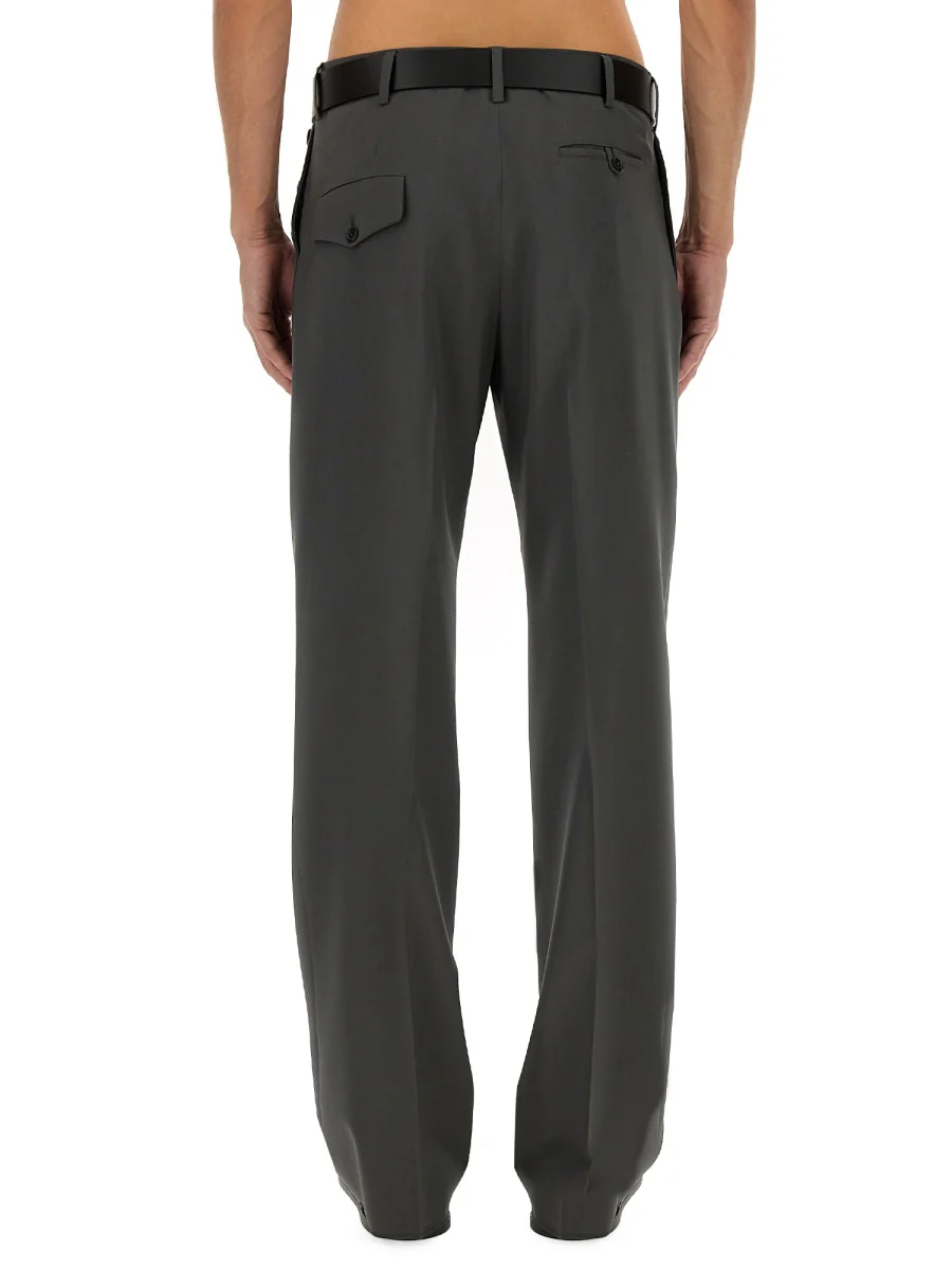 MOSCHINO COUTURE Virgin Wool Straight Leg Pants - Image 3
