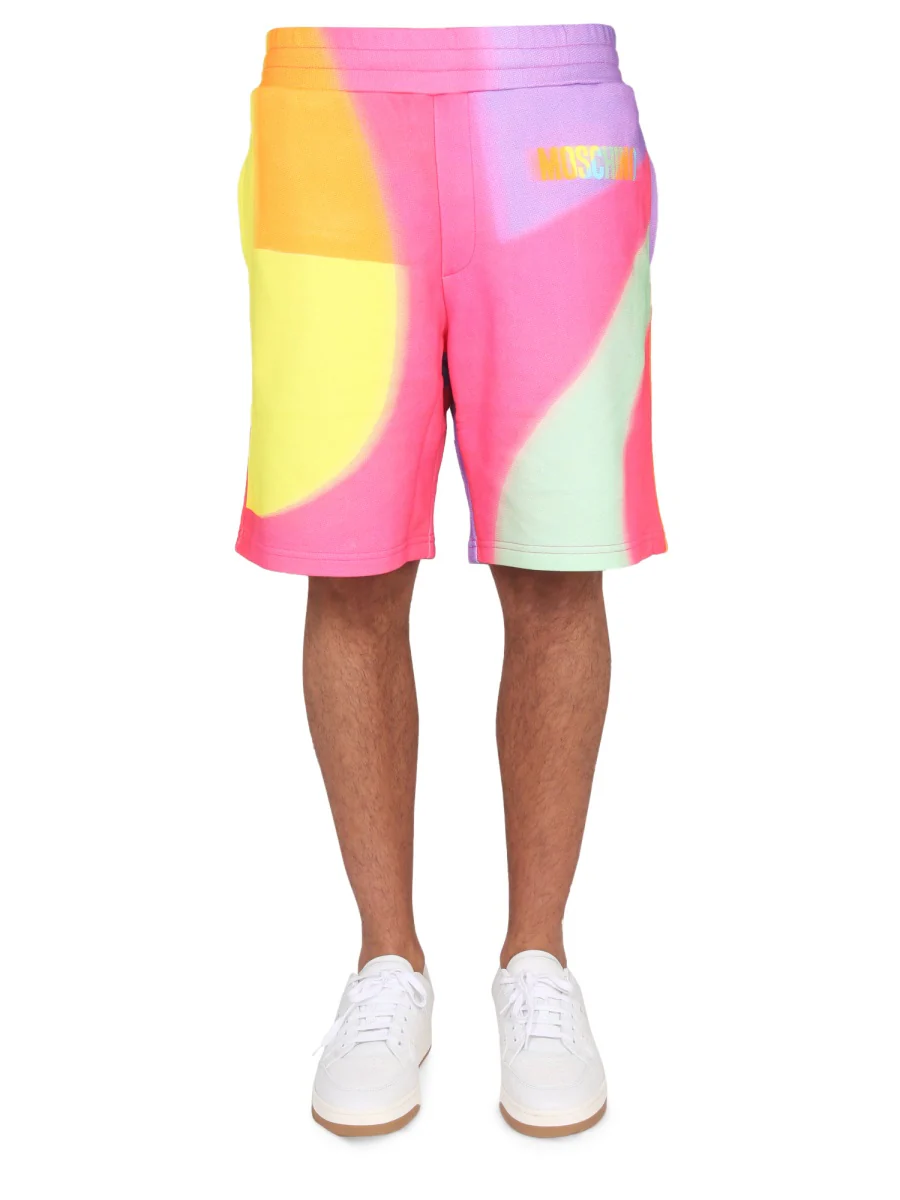 Moschino Elastic Waistband Sweatshirt Shorts for Men