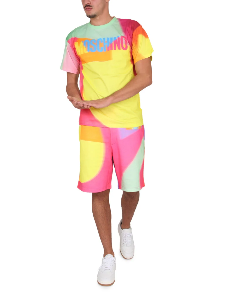 Moschino Elastic Waistband Sweatshirt Shorts for Men - Image 2
