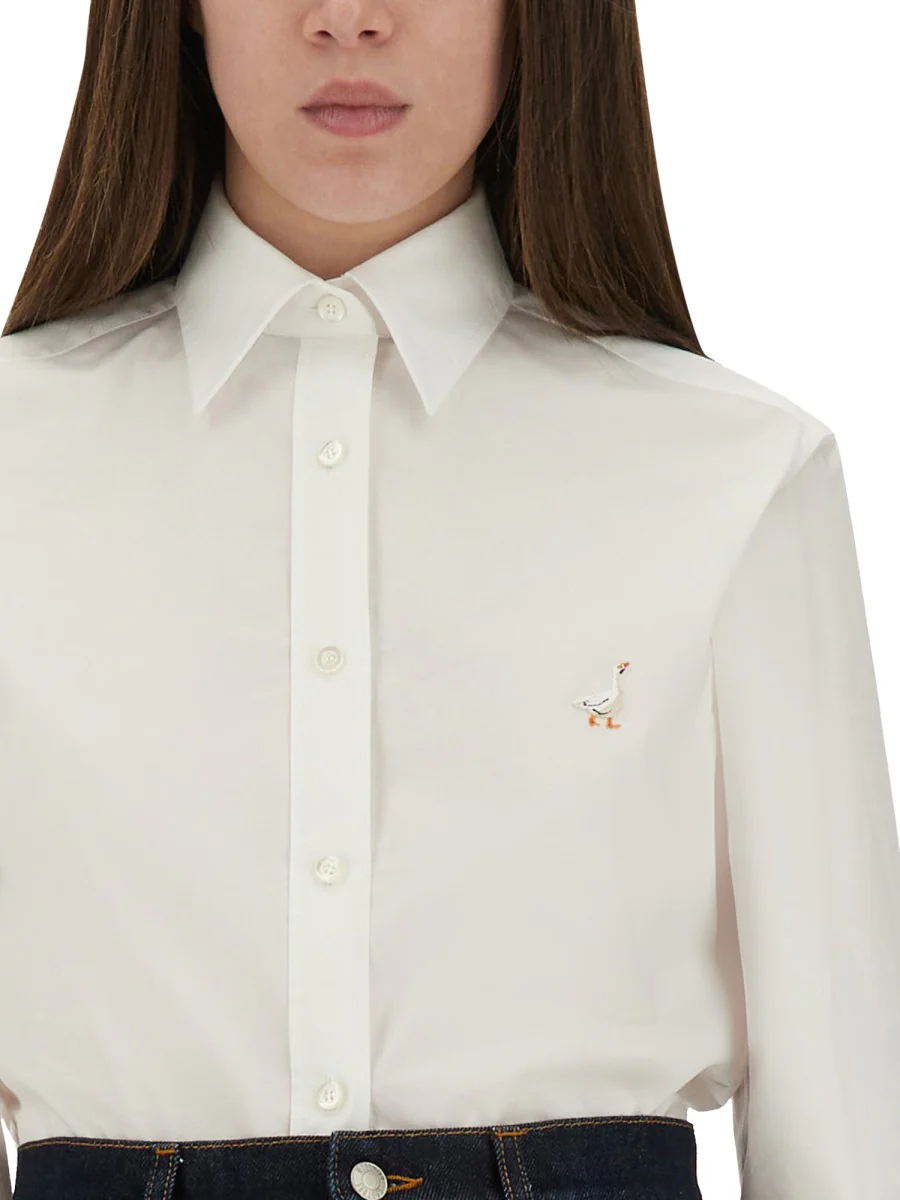 Moschino Embroidered Goose Regular Fit Shirt - Image 2