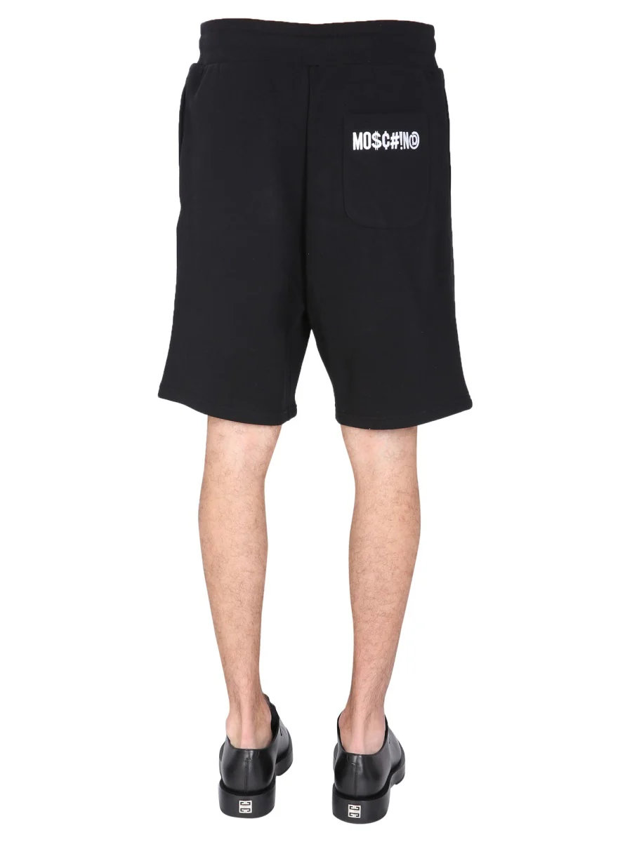 MOSCHINO Embroidered-logo Jogger Shorts - Image 4
