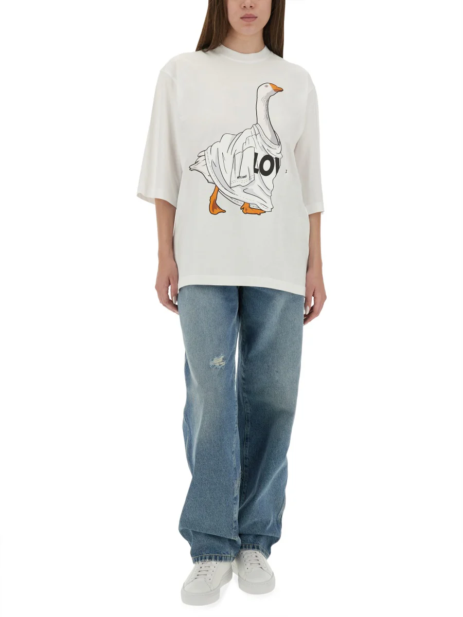 MOSCHINO Goose Print Crewneck T-shirt - Image 2