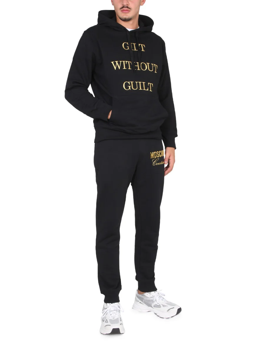 MOSCHINO GUILT WITHOUT GUILT COTTON SWEATSHIRT - Image 2